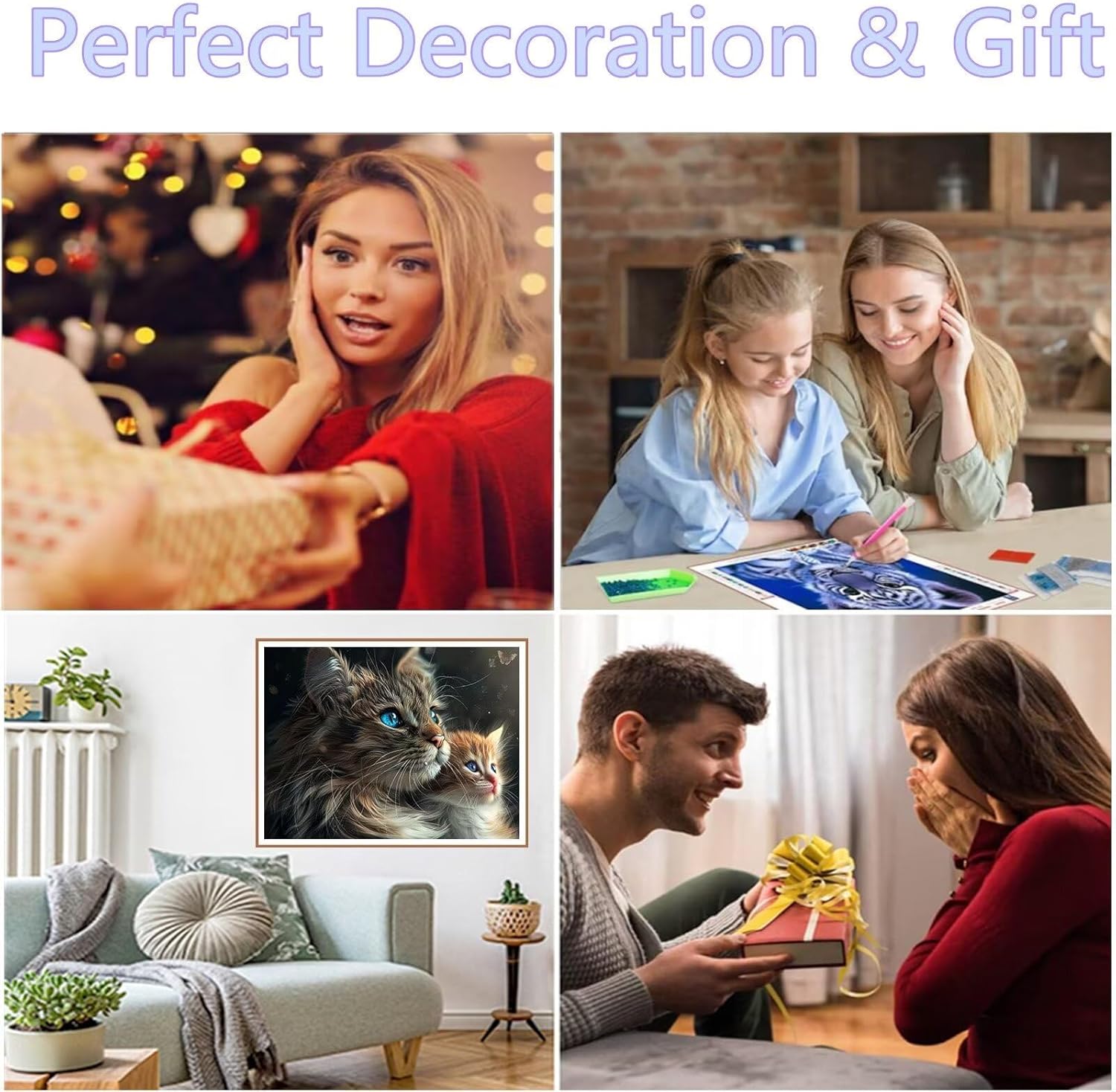 ダイヤモンドアート猫 ダイヤモンド刺繍 全面貼り付けタイプ ダイヤモンドペインティング 動物 ダイヤモンド アート ダイアモンド四角