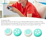 Thumb Grip Caps, 4Pcs Soft Silicone Joystick Caps with Anti Slip Design for Switch, Switch Lite, Switch OLED, Easy to Install, Replacement Thumb Stick Grips