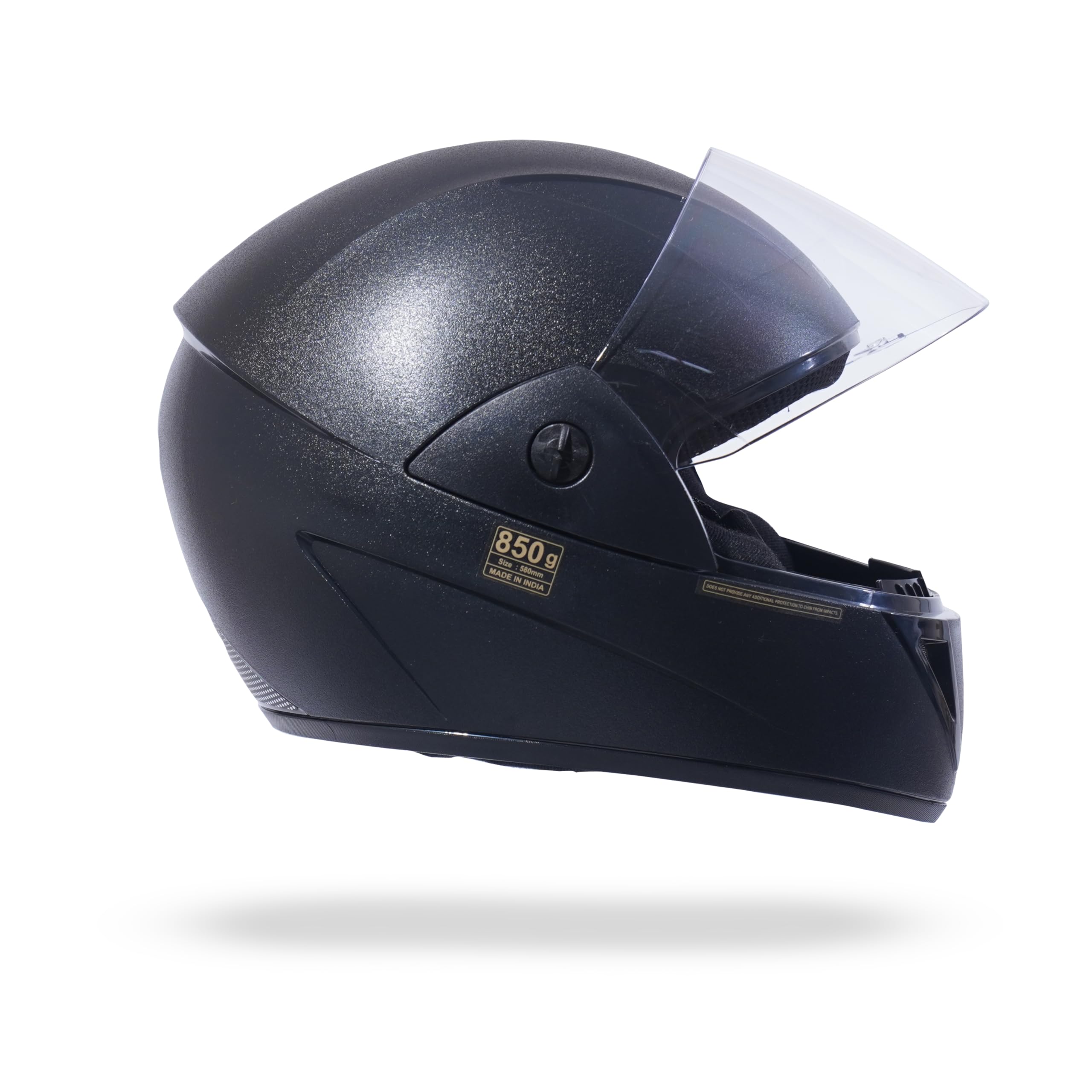 HIKER by VARROC | Wave Natural Full Face Helmet for Men, ISI Certified Flip-Up Helmet, Lightweight, Polycarbonate Visor for Clear Visibility, Easy to Maintain (Size: S, 580MM, Black)-image-24