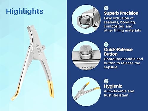 Miniatura 3 de ARTMAN INSTRUMENTS Alicates dentales universales del arma del aplicador de la cápsula para el GC 3M SDI