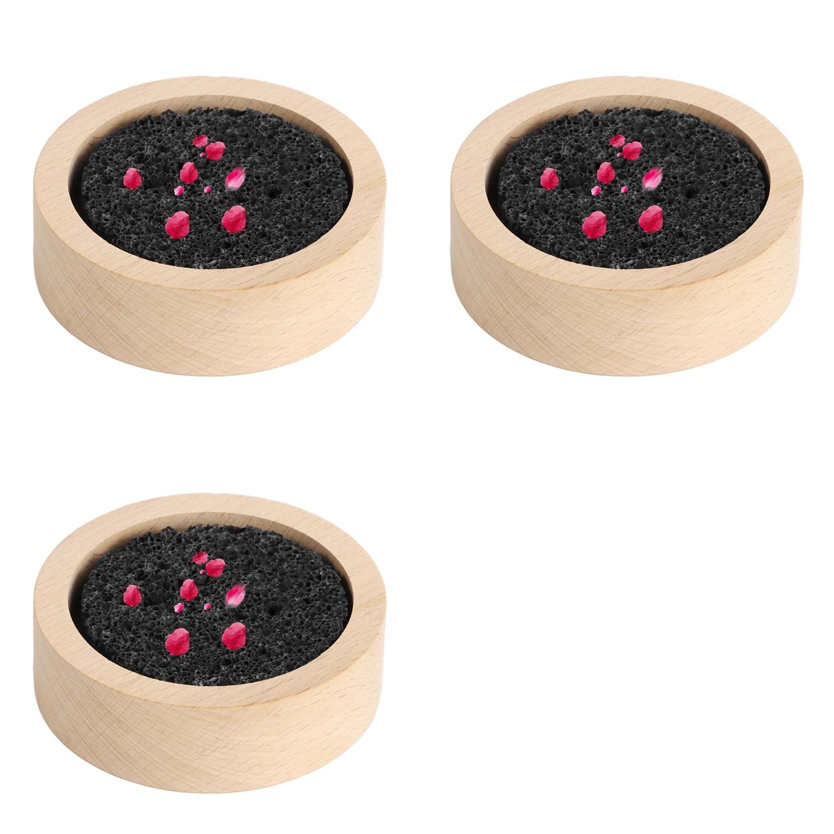 Diffuseur pierre de lave noire x3 pour huiles essentielles au bureau ou au yoga