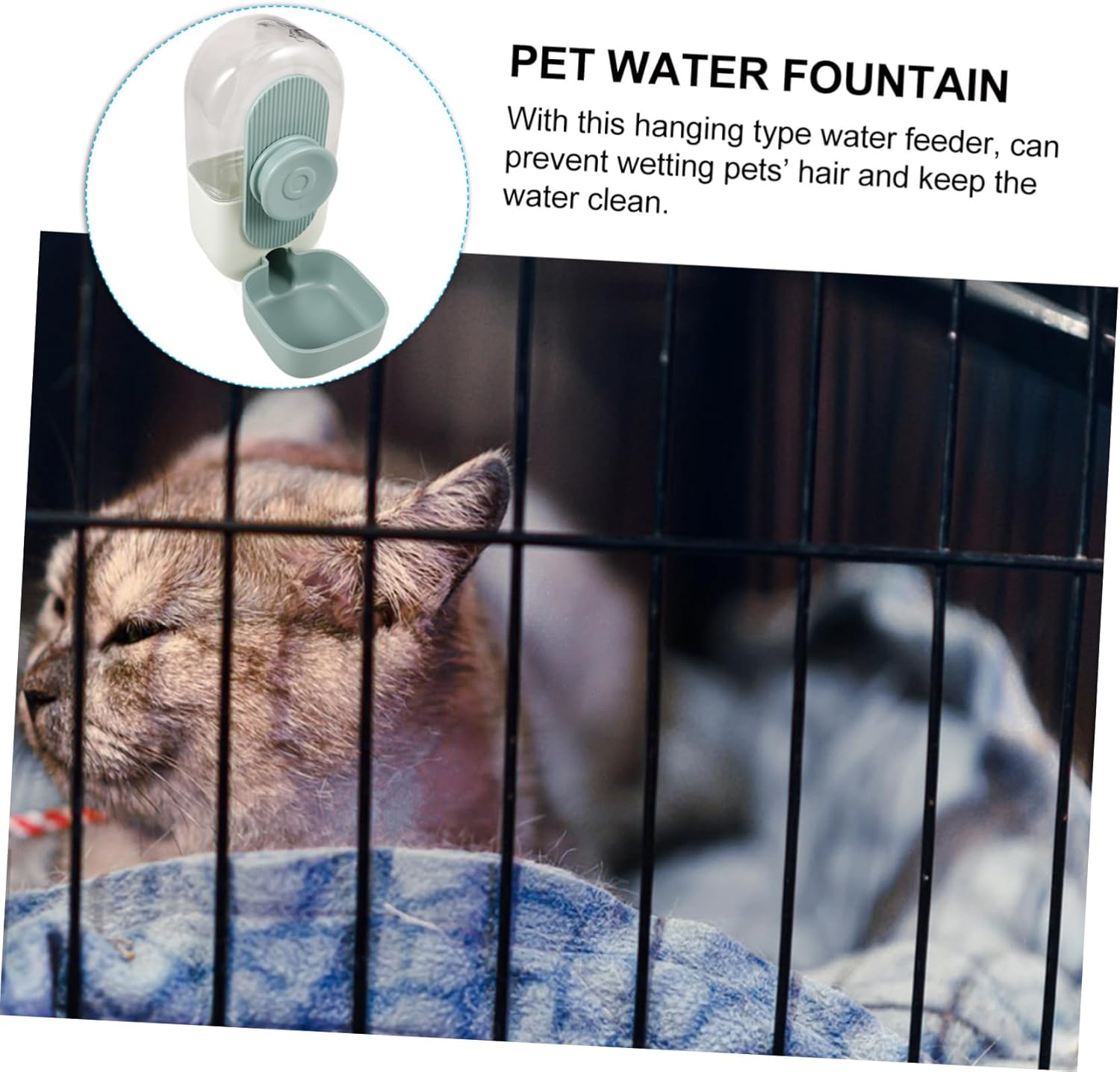 POPETPOP 4pcs Pet Water Bottle Dog Crate Water Bowl Automatic Waterer No Leak Pet Supply Cage Accessory
