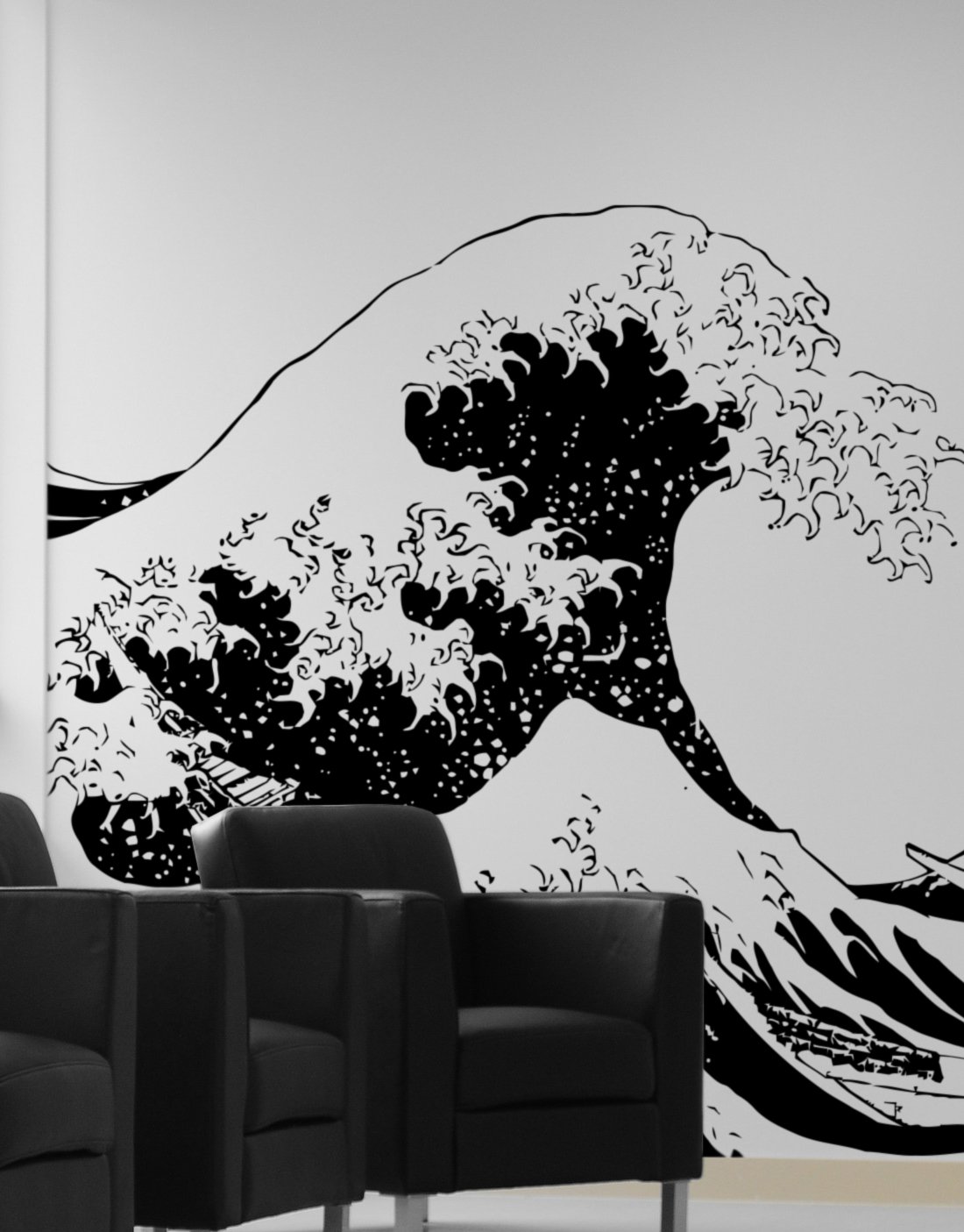 Amazon.com: Asian Décor Vinyl Wall Art Japanese Hokusai Great Wave