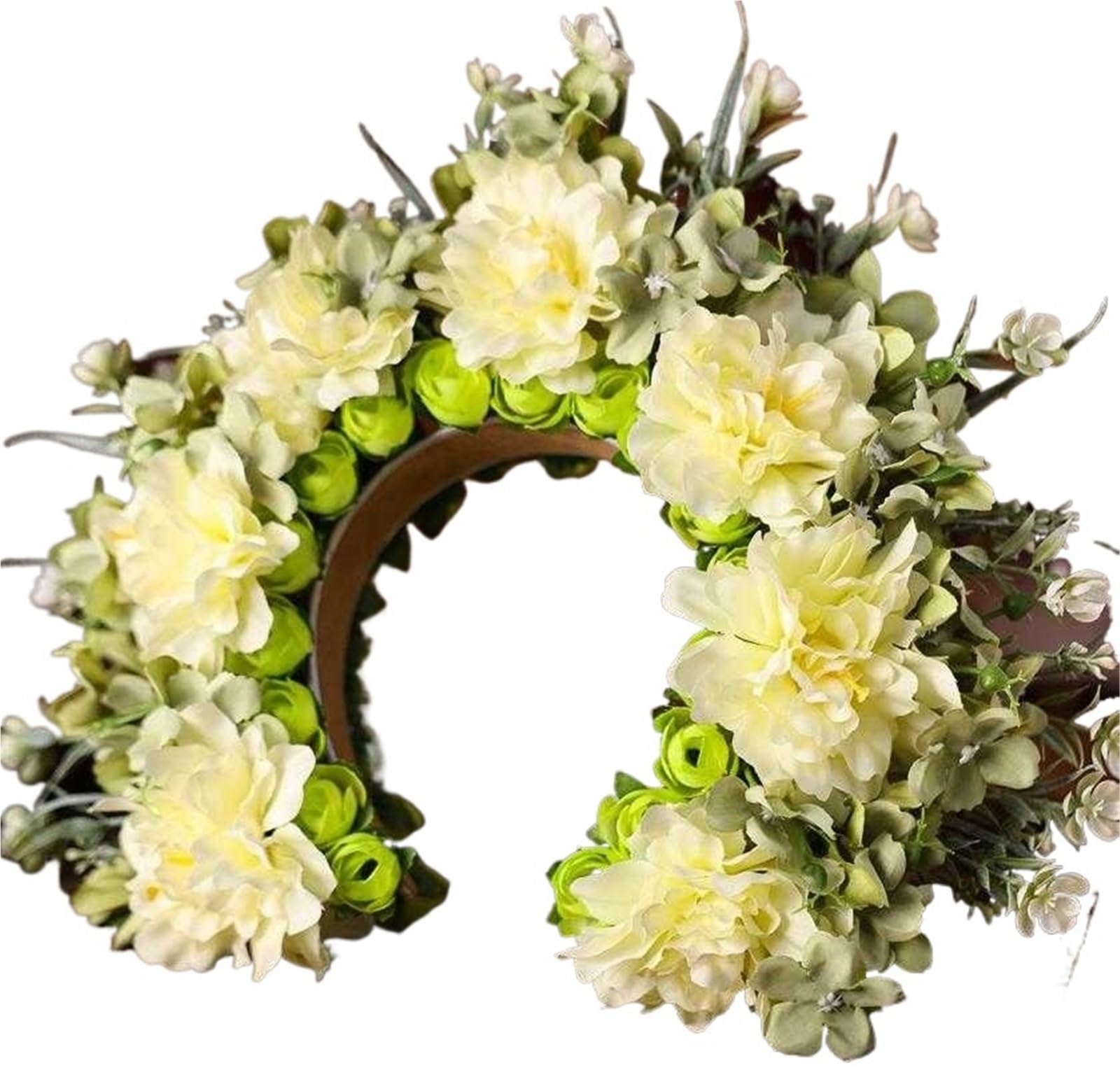 Blumenkranz Haare Braut-Seidenblumen-Stirnband, handgefertigt, dreidimensionaler großer Kranz, Ball, Kopfbedeckung, Hochzeit, Haarschmuck(Color5)