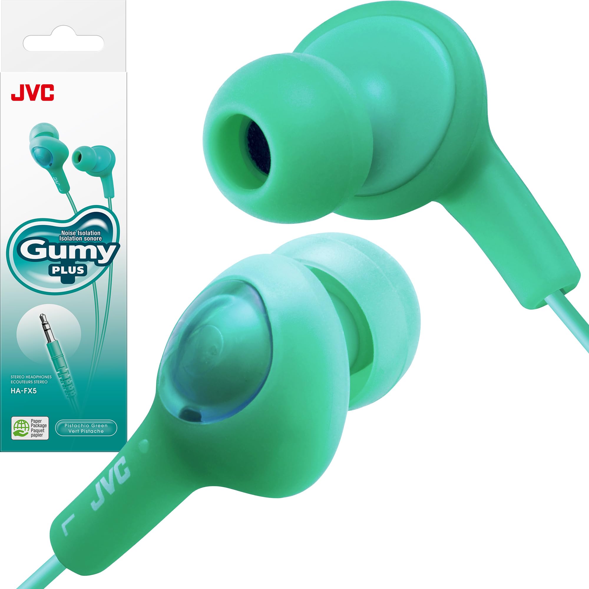 Amazon.com: JVC HAFX5G Gumy Plus Inner Ear Headphones (Green