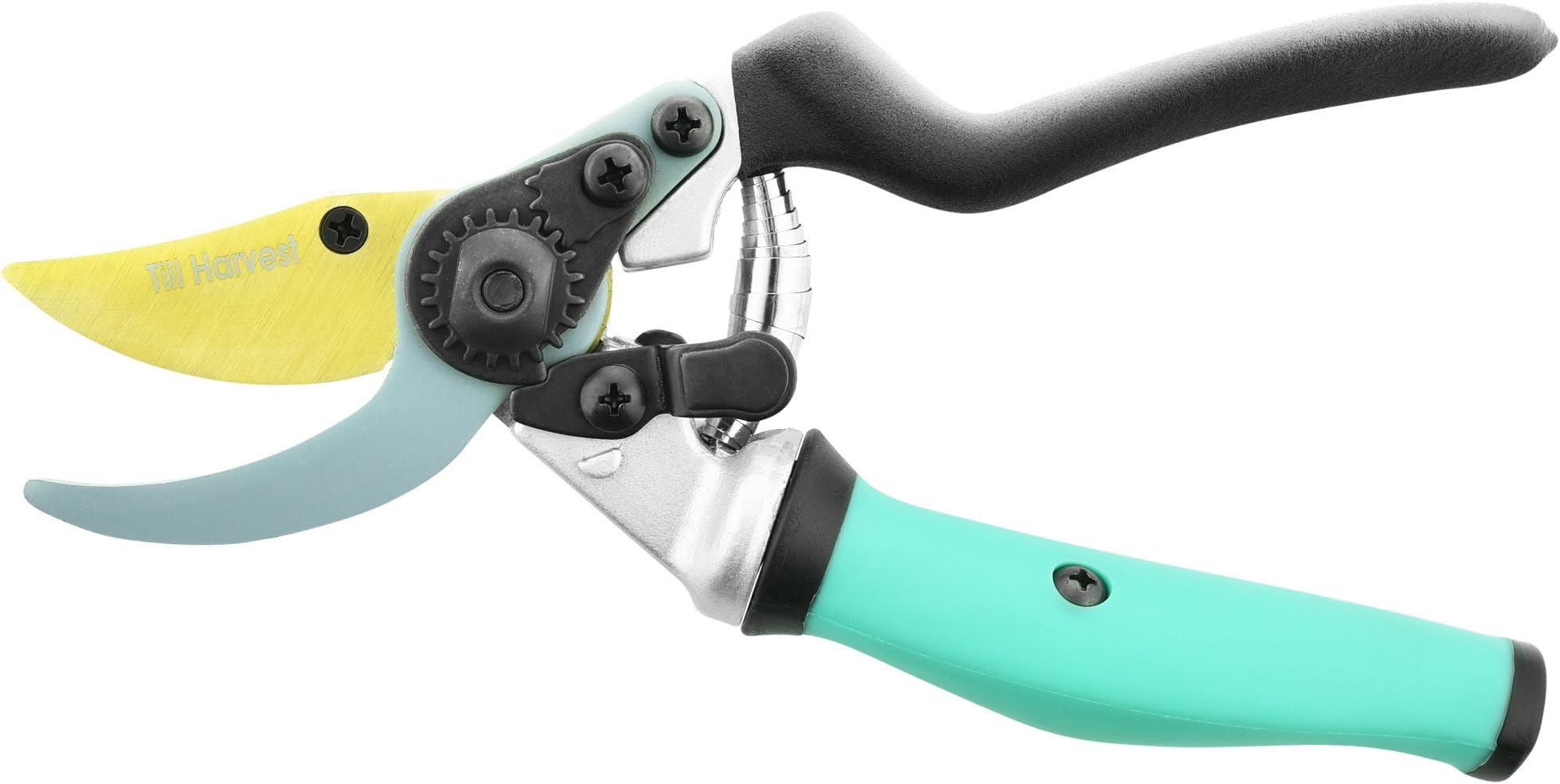 Best Garden Clippers - Titanium & Teflon Coated Blades - Traditional Bypass Pruning Shears. Garden Scissors With Anti Slip Ergonomic Rotating Handle. Garden Tool Avoids Carpal Tunnel & Blisters.