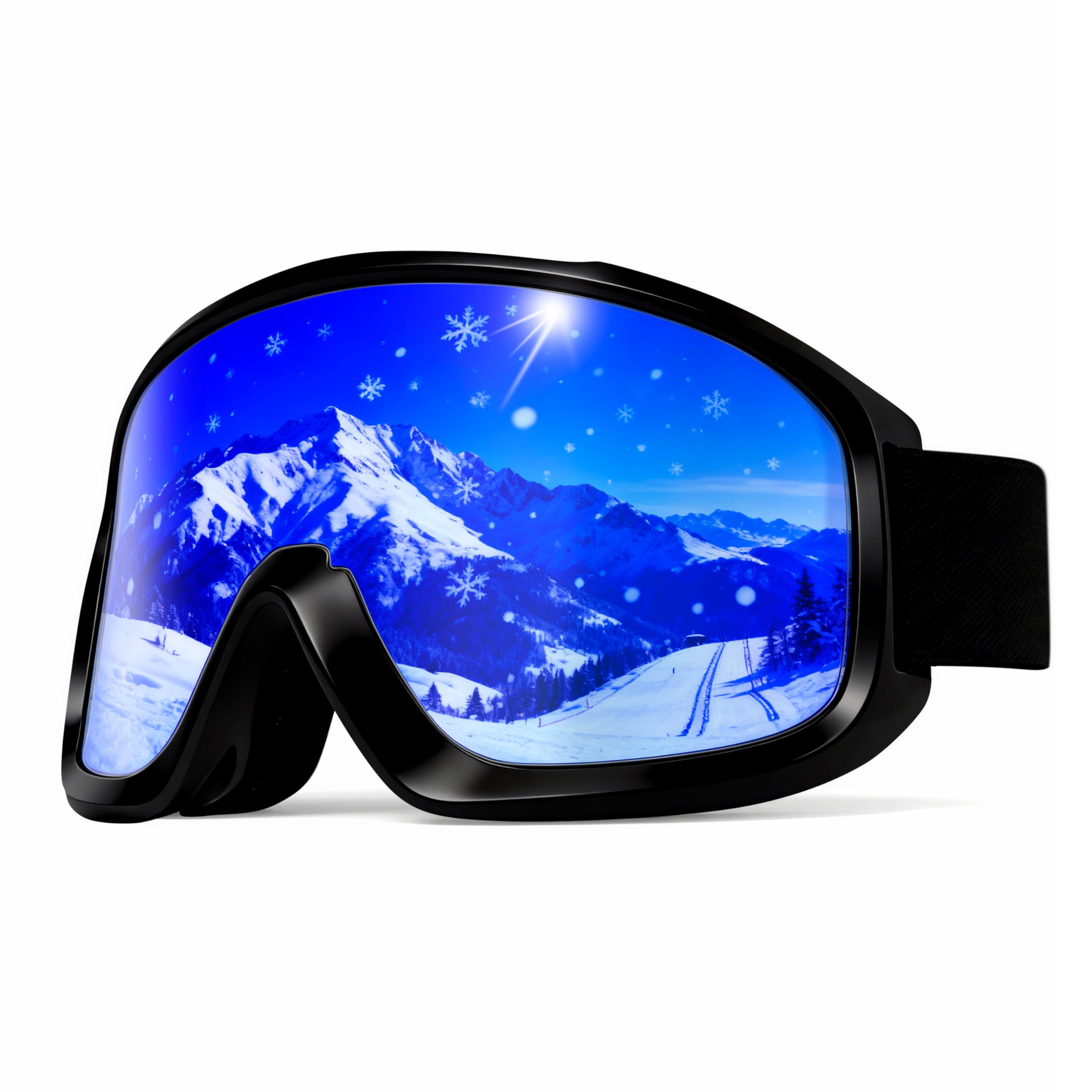 Napzy Gogle narciarskie dla dorosłych - UV400 przeciwmgielne gogle snowboardowe OTG dla mężczyzn i kobiet sprzęt narciarski jazda na nartach wycieczka obowiązkowa