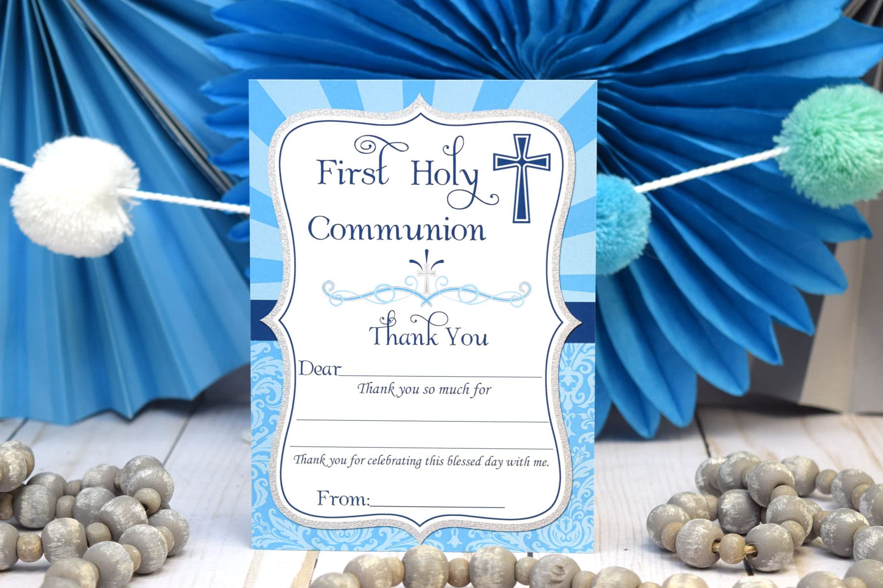 First Holy Communion Religious Thank You Notes for Boys Ten 4