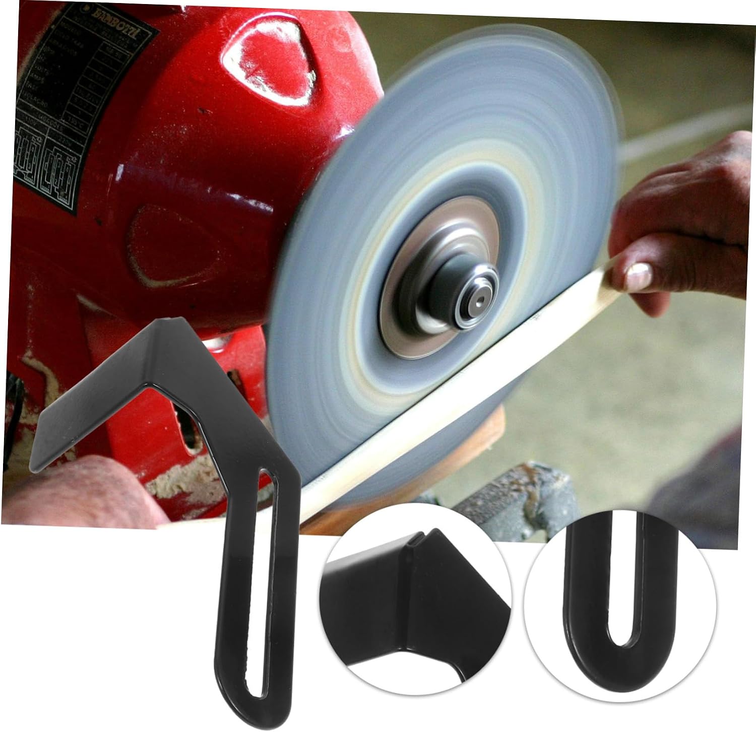 Lurrose 1Pair Tool Stand Holder for Bench Grinder Stable Grinding Wheel Support Bracket for Efficient Operation Workshop and Dust Removal Scenarios