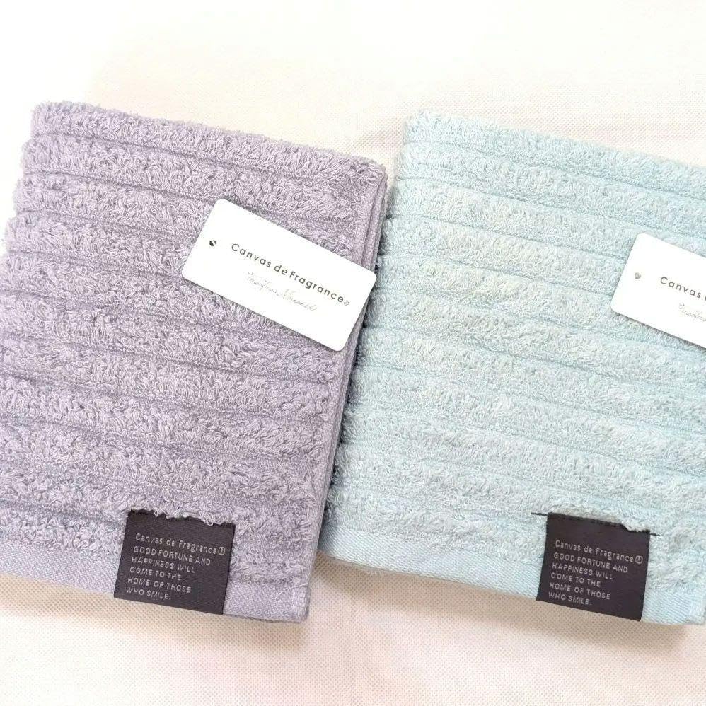 Amazon.co.jp: キャンバスデフレグランス フェイスタオル ブルー 厚手