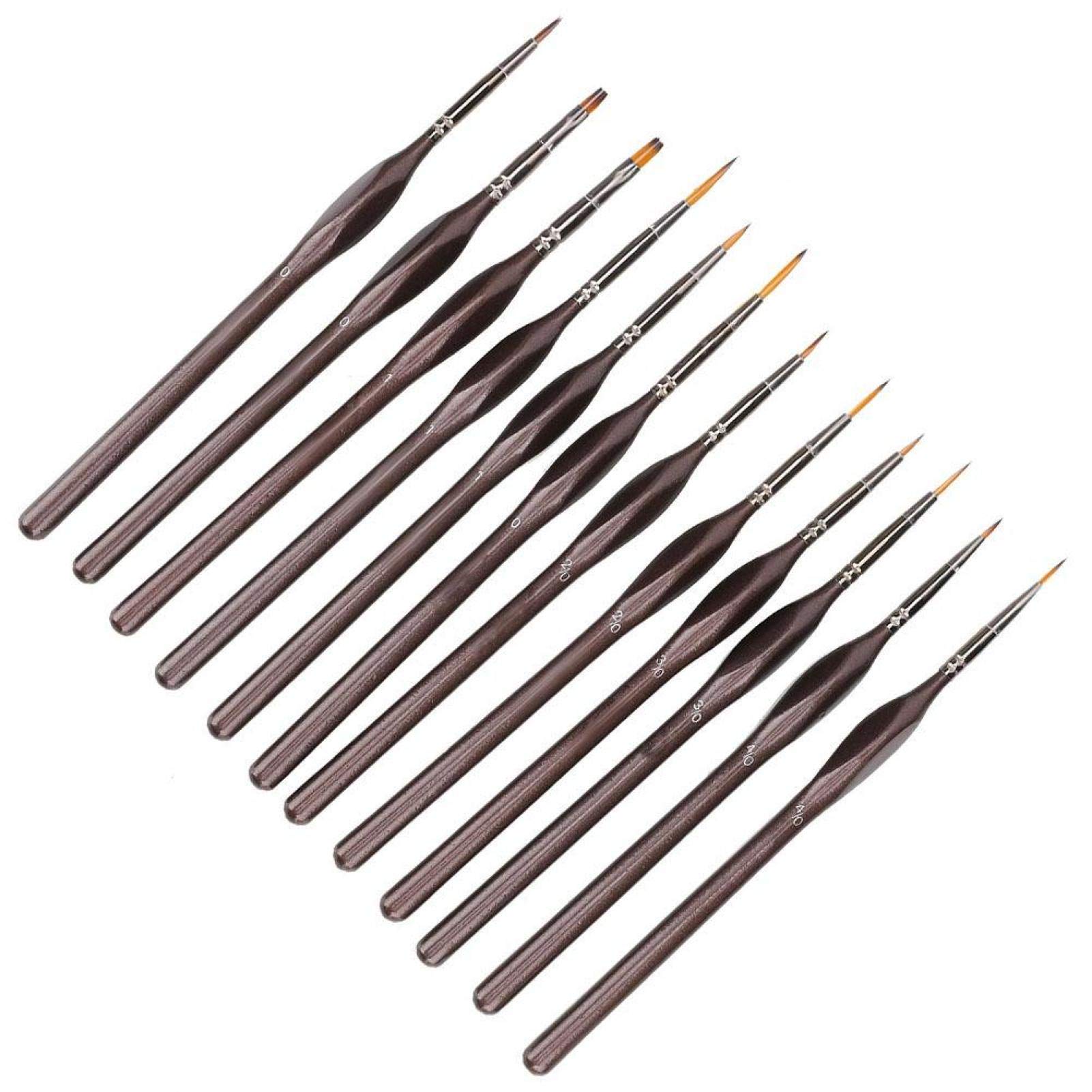 12 szt. ma?y miniaturowy zestaw p?dzli do malowania pins delikatna wk?adka szczotki do malowania artystycznego zestaw narz?dzi do malowania z torb? do Paintbrushes