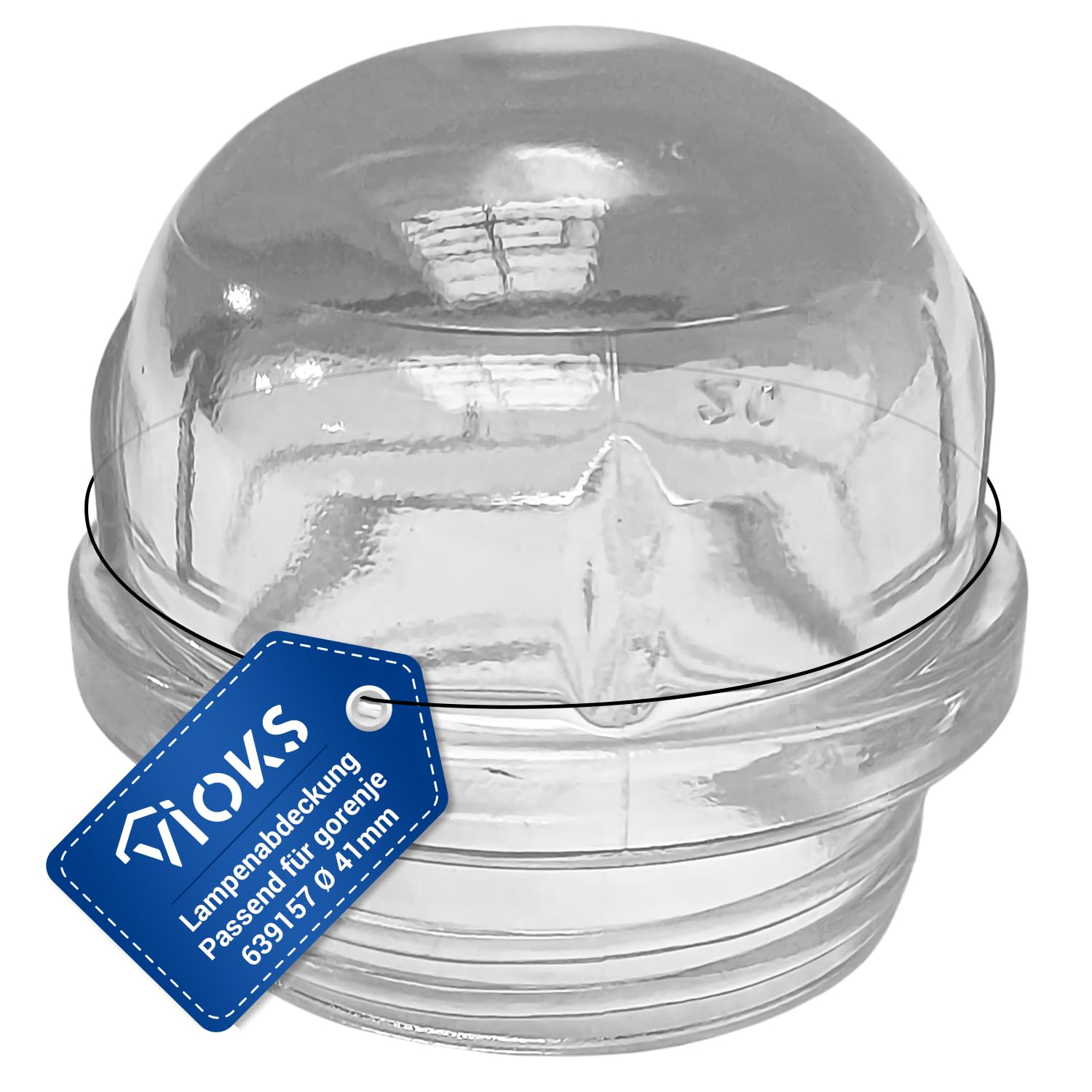 VIOKS Osłona lampy zamiennik do Gorenje 639157 szkło zapasowe do piekarnika o średnicy 41 mm - pokrywa piekarnika szkło Gorenje części zamienne - pokrywka ze szkła lampy piekarnika Gorenje akcesoria