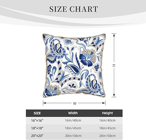 Miniatura 4 de Fundas de almohada azules florales francesas de campo decorativas de terciopelo fundas de almohada rústicas estampada de paisley funda de almohada