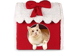 Christmas Cat Igloo Bed