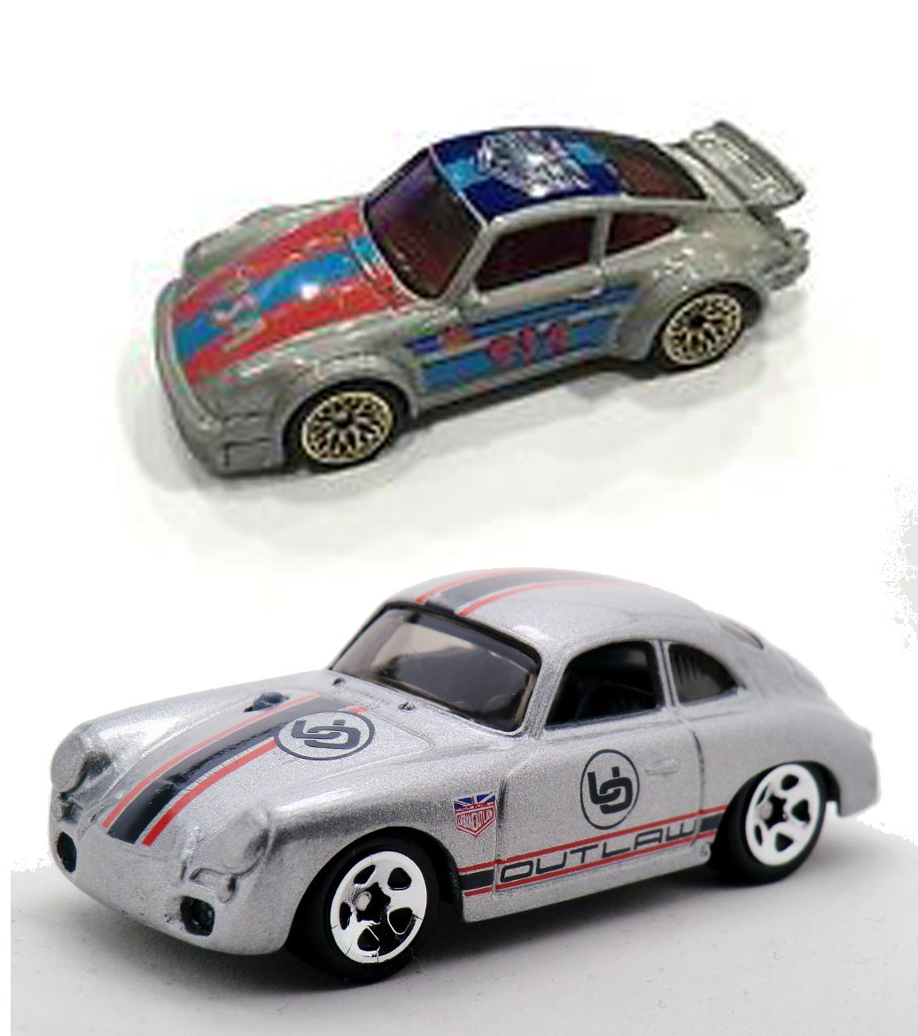 Hot Wheels Spring Edition HW Showroom – Silver Porsche 356A Outlaw 120/250 Die-Cast Car On Urban Outlaw Card