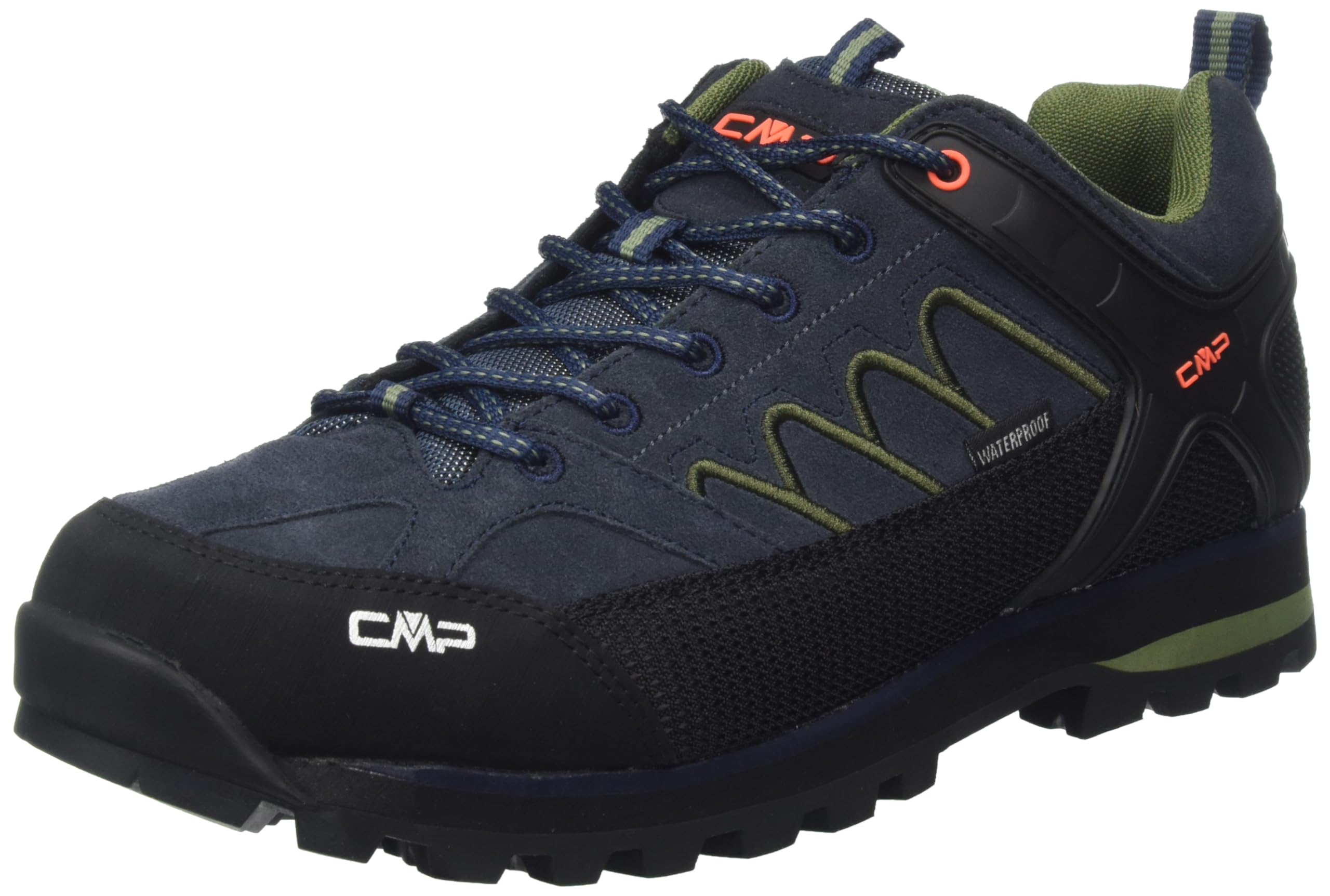 CMP Men's Moon Low Trekking Shoes WP, B.Blue-Peat, 6.5 UK