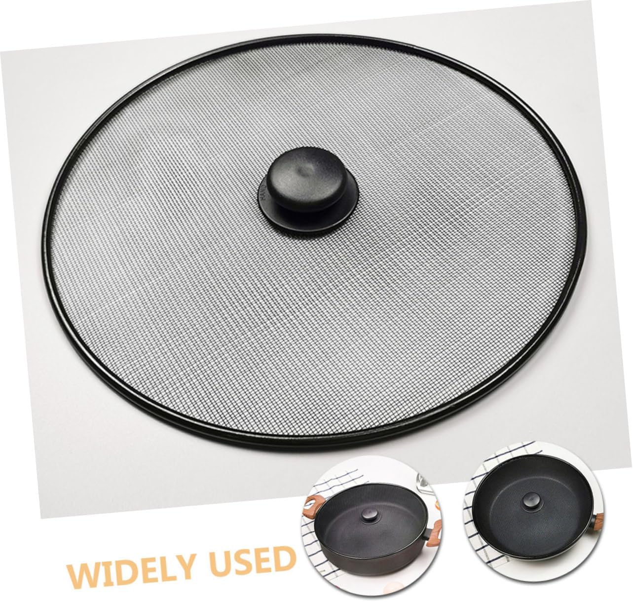 Ciieeo 2pcs Stainless Steel Pot Lids for Cooking Frying Pan Splatter Screen Guard Grease Shield Mesh Splash Guard