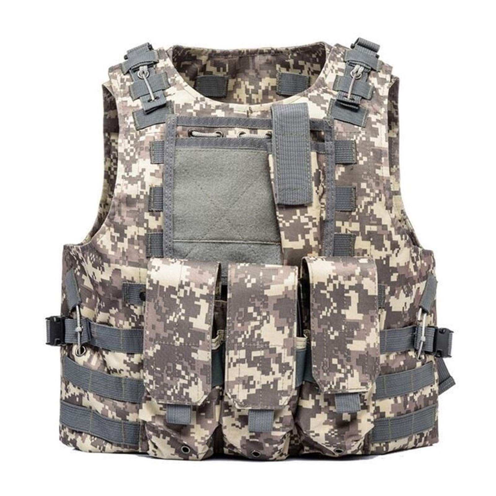 Gilet Tactique Militaire Assaut – Plaque Porte-gilet En Nylon 600D – Camouflage – Molle, Réglable – Homme