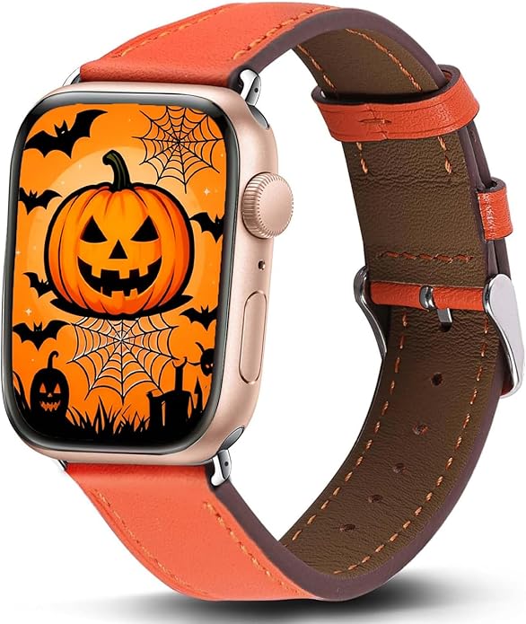 Genuine Leather Band Compatible with Apple Watch Bands for Women Men 49mm 46mm 45mm 44mm 42mm 41mm 40mm 38mm, Soft Leather Replacement Strap for iWatch Ultra/SE/Series 11 10 9 8 7 6 5 4 3 2 1