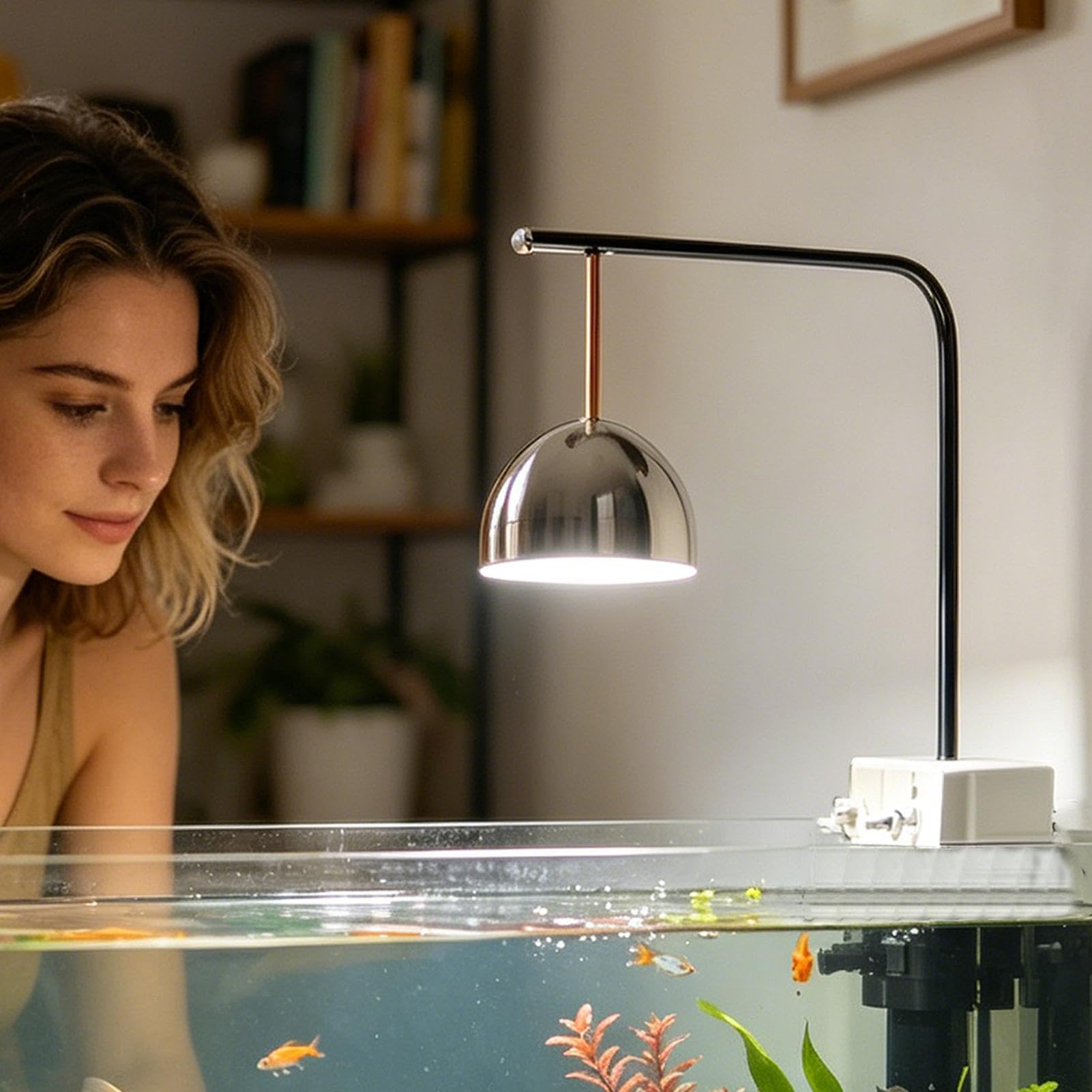 Éclairage à clip pour aquarium, 3 couleurs, grand angle réglable à 120 degrés, éclairage LED pour aquarium, magasin, spa, café, maison, salon, bureau, hall, hôtel