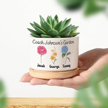 Coach Gift Plant Pot Promotion Gift Personalized Succulent Planter Leader Gift Custom Flower Pot for Plant Mom,custom-pot-15-8