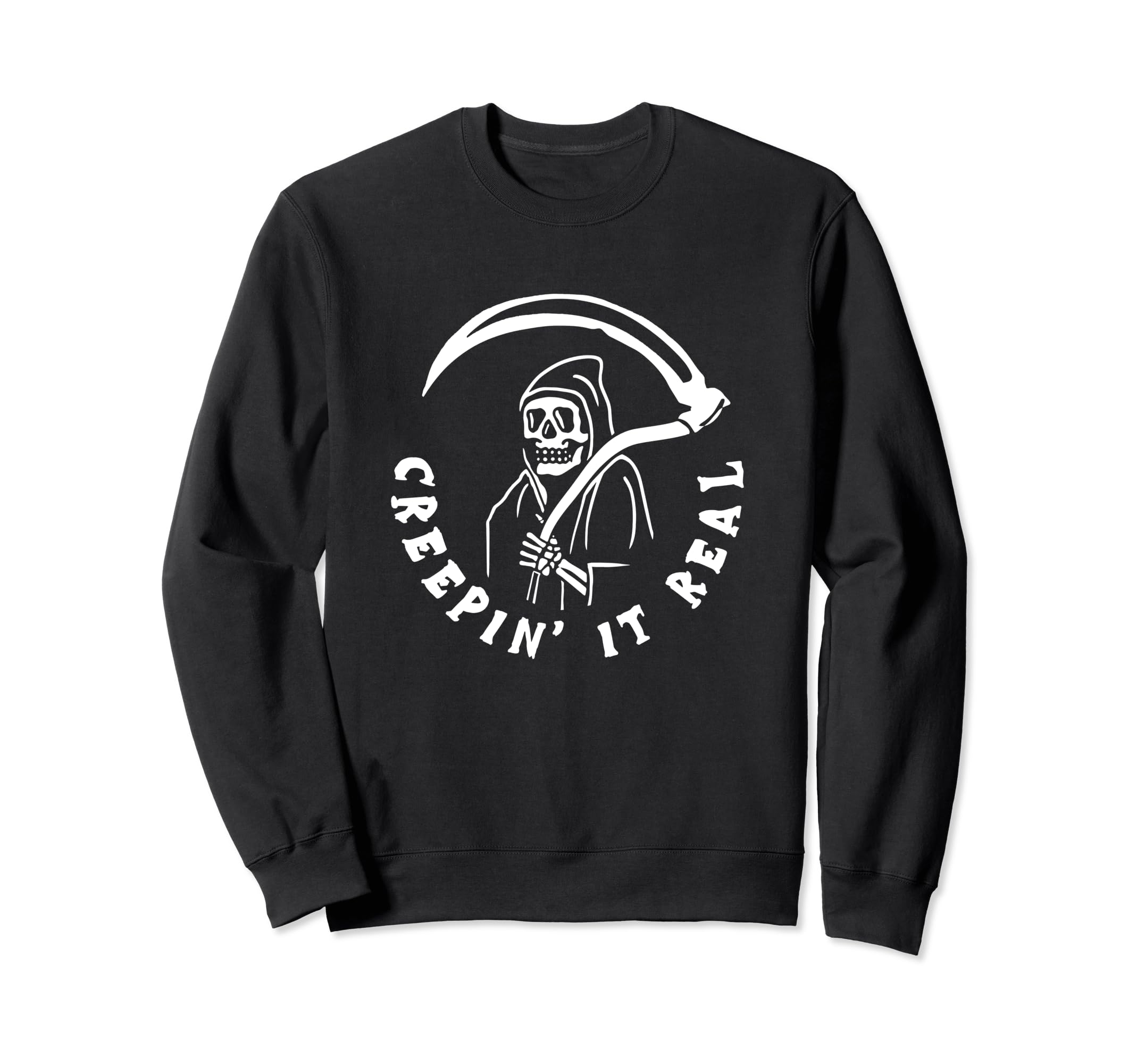 Creepin It Real Grim Reaper Halloween Sweatshirt