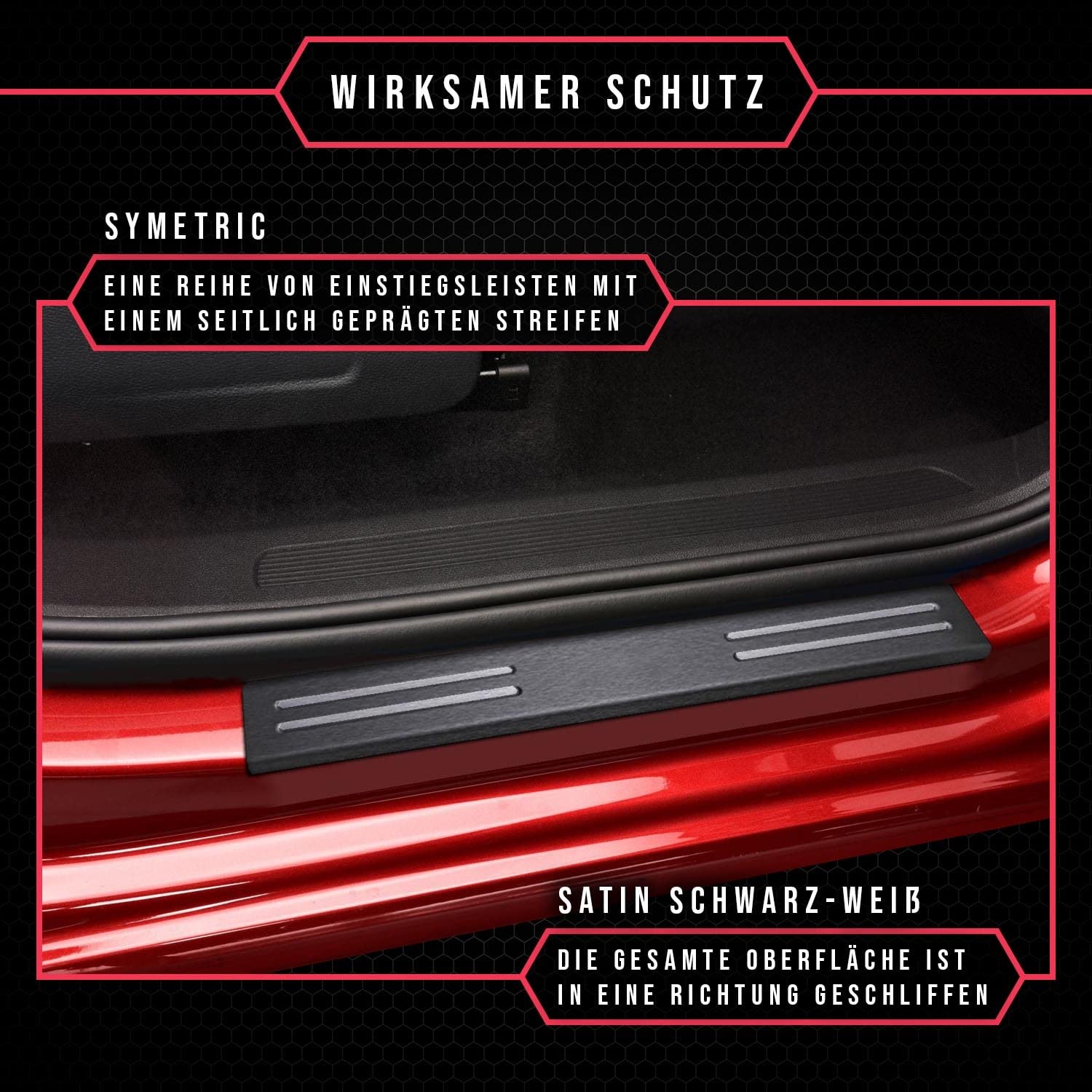 Ribetes para puertas de coche, protectores de bordes de acero inoxidable, autoadhesivos, con cinta adhesiva, para puertas interiores y puertas, color negro y plateado