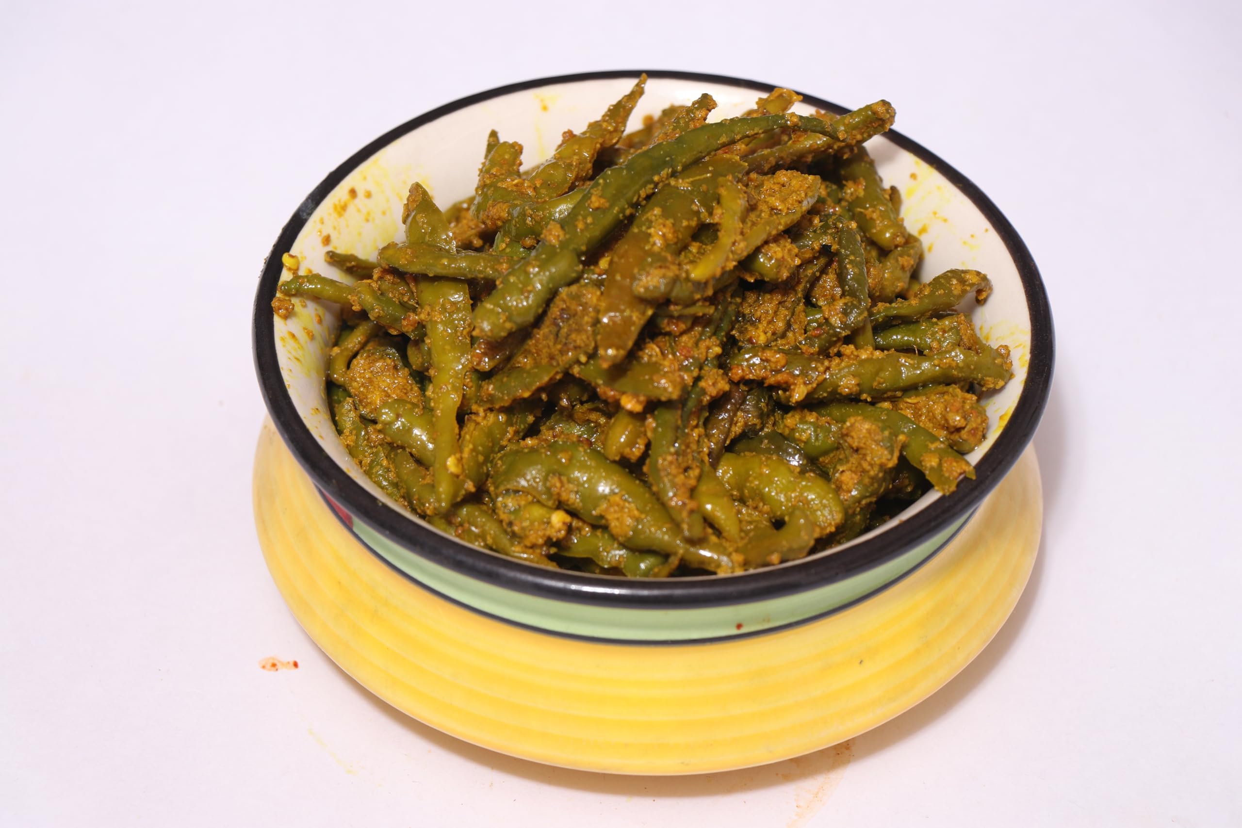 Bhagirathi Green Chilli Pickle 500g Spicy & Tangy Hari Mirch Achar Homemade Taste Traditional Indian Pickle 500 Gram Jar 4