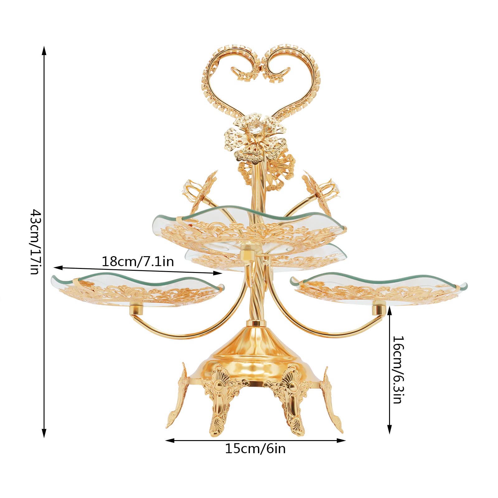 Cupcake Stand Tiered Tray Stand Cup Cake Tower Stand Dessert Tower Pastry Stand for Wedding Birthday Theme Party Gold