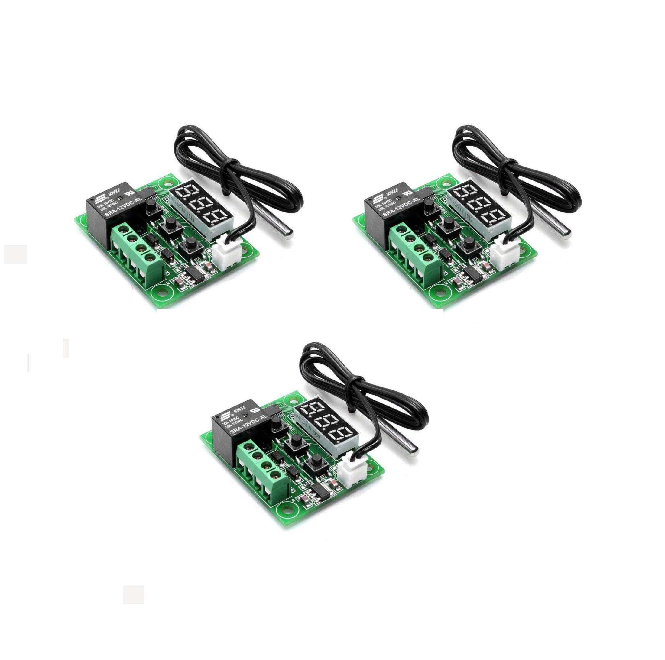 REES52 W1209 Digital LED DC 12V + NTC Sensor heat cool temp thermostat temperature switch Module On/Off Controller electronic Board (Pack of 3) by Aktronics (B08JJGXPHW) Amazon Price History, Amazon Price Tracker
