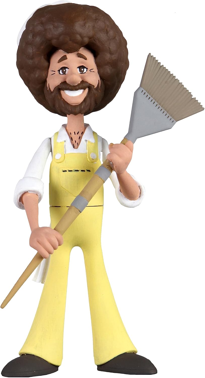 NECA Toony Classics: Bob Ross with Overalls 6-Inch Action Figure