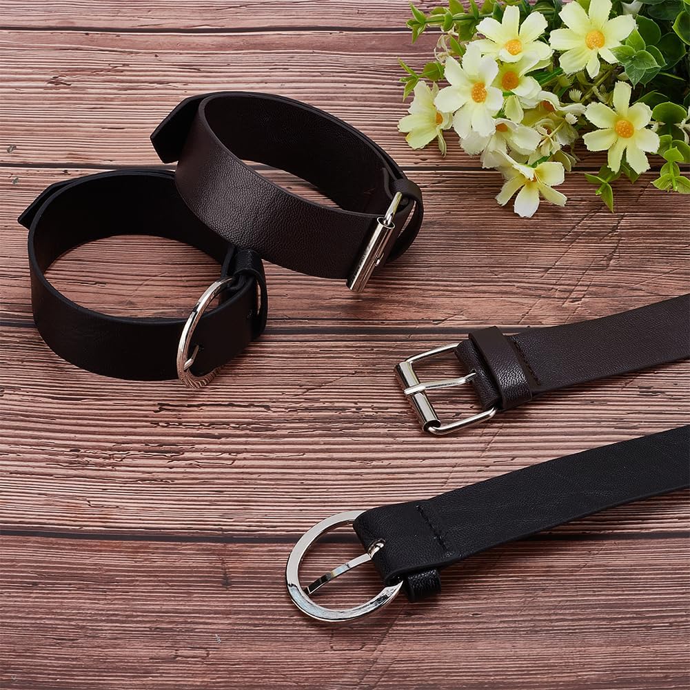 WEBEEDY Leather Armband Shirt Sleeve Holder Adjustable Armbands Sleeve Hold Anti-Slip Arm Shirt Garters Shirt Sleeve Clips for Business Men Women, Teacher, Bar Staff, 4 Pieces (2 Pairs)