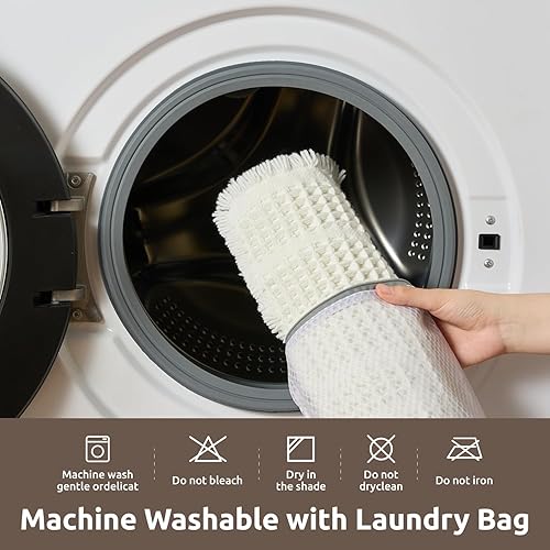 Miniatura 14 de AMOAMI Alfombra de baño Waffle, alfombras de baño súper absorbentes para el baño, alfombras de baño lavables a máquina sin deslizamiento, alfombras