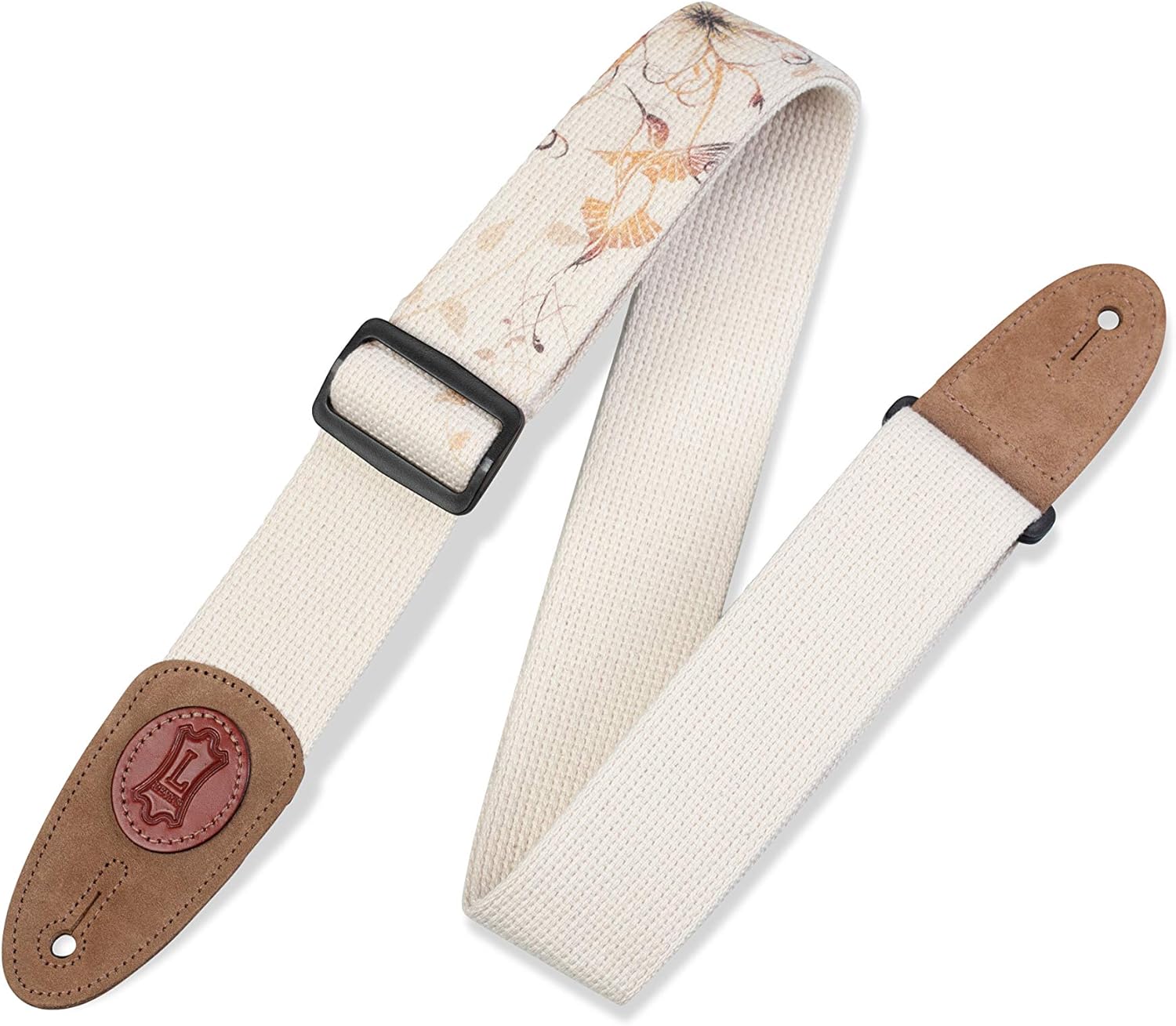 Levy's Leathers Nature Cotton Series 2" Wide Cotton Guitar Strap with Urban-Style Design Print, Suede Ends, and Tri-Glide Adjustment, (MSSC8U-008)