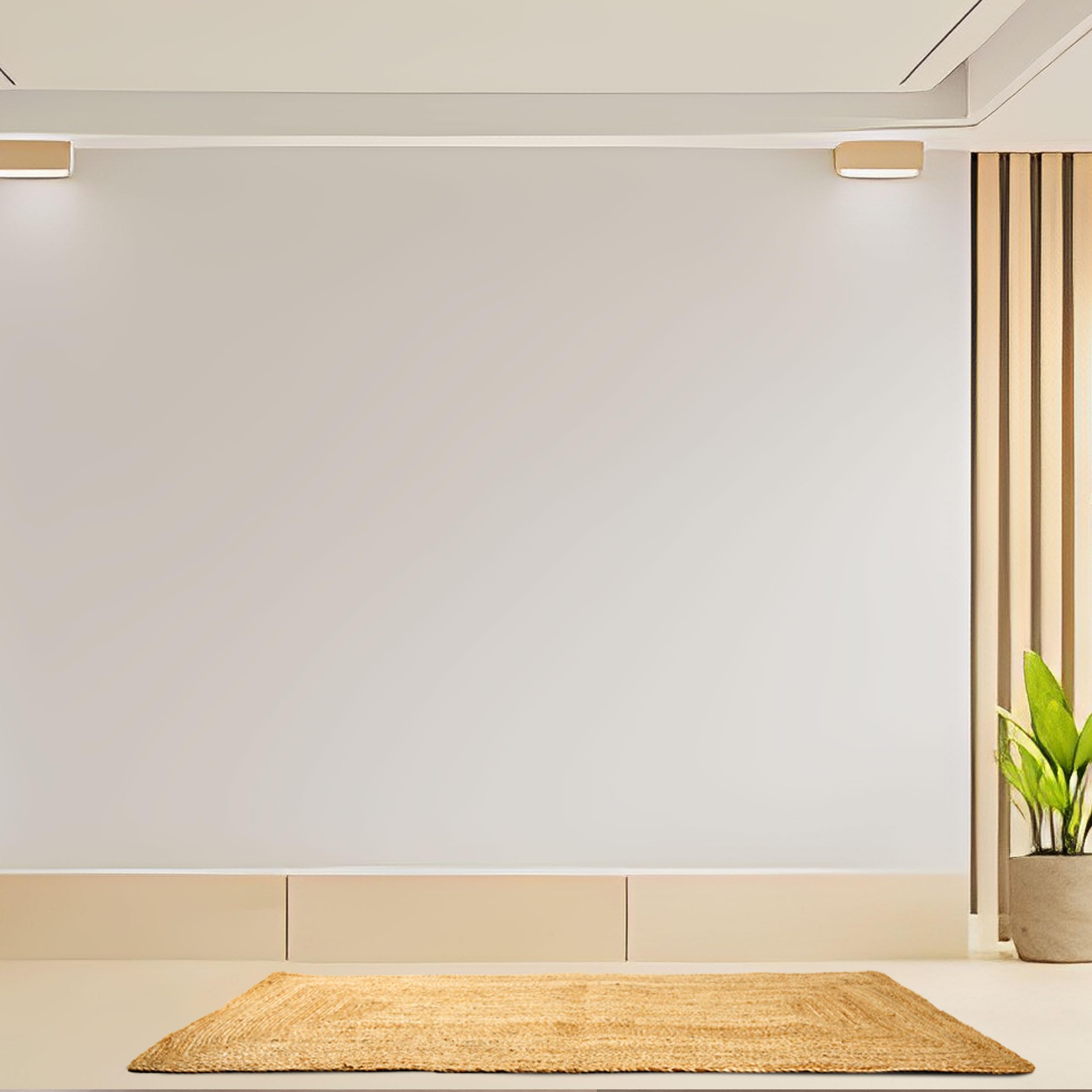 Teppich Flur Läufer 80 X 200 cm - Jute Teppich Natur Boho Ethno Muster – Handgefertigt & Modern – 100% Naturfaser – Wohnzimmer, Schlafzimmer, Küche, Flur, Outdoor – Beige