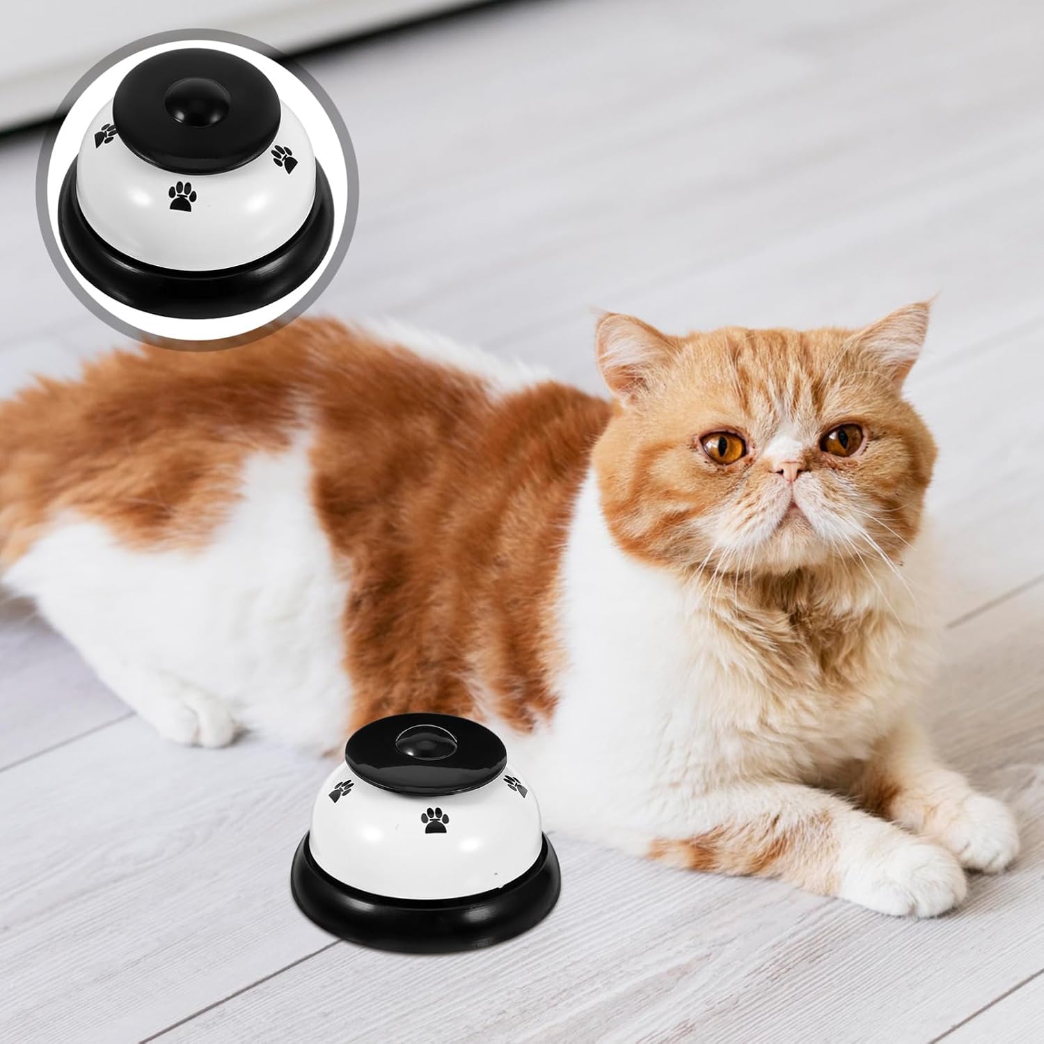 Dog Cat Doorbell Training Bell Durable Material Potty Training Communication Device Loud Sound for Pets Interactive Training for Dogs and Cats Top Base