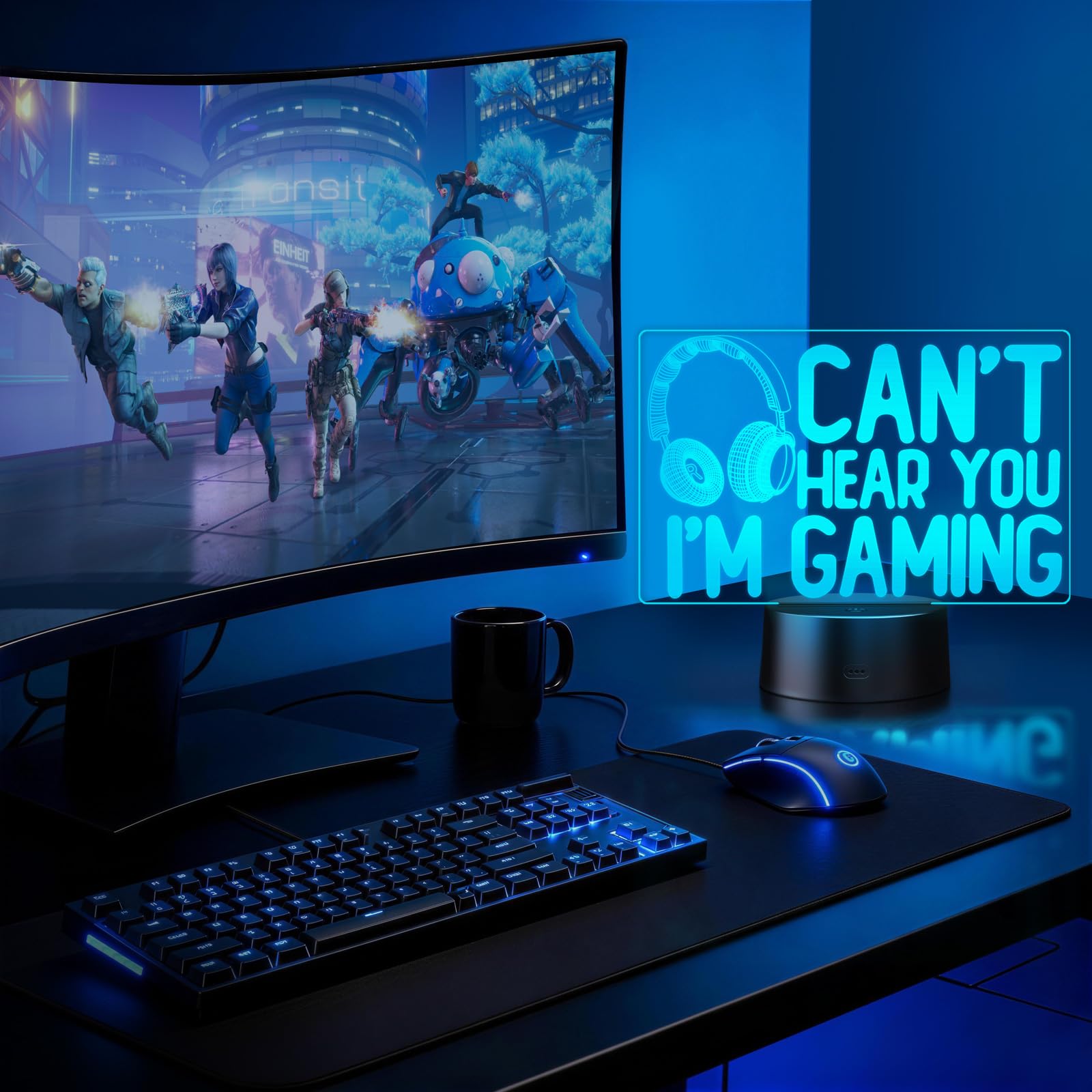 Can't Hear You I'm Gaming Luz nocturna