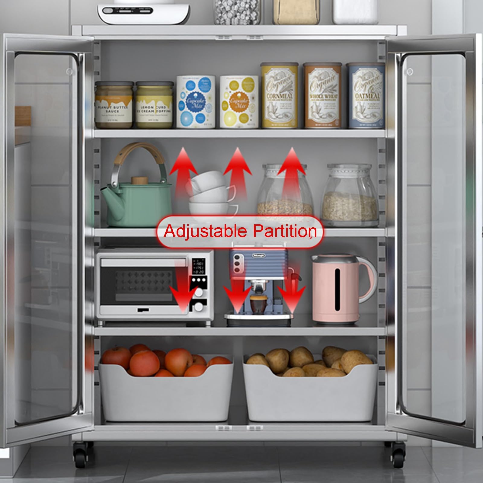 ステンレススチール製 キッチンラック キャスター付き Amazon.co.jp: 業務用キッチン ステンレス 製 キッチン 作業台 3