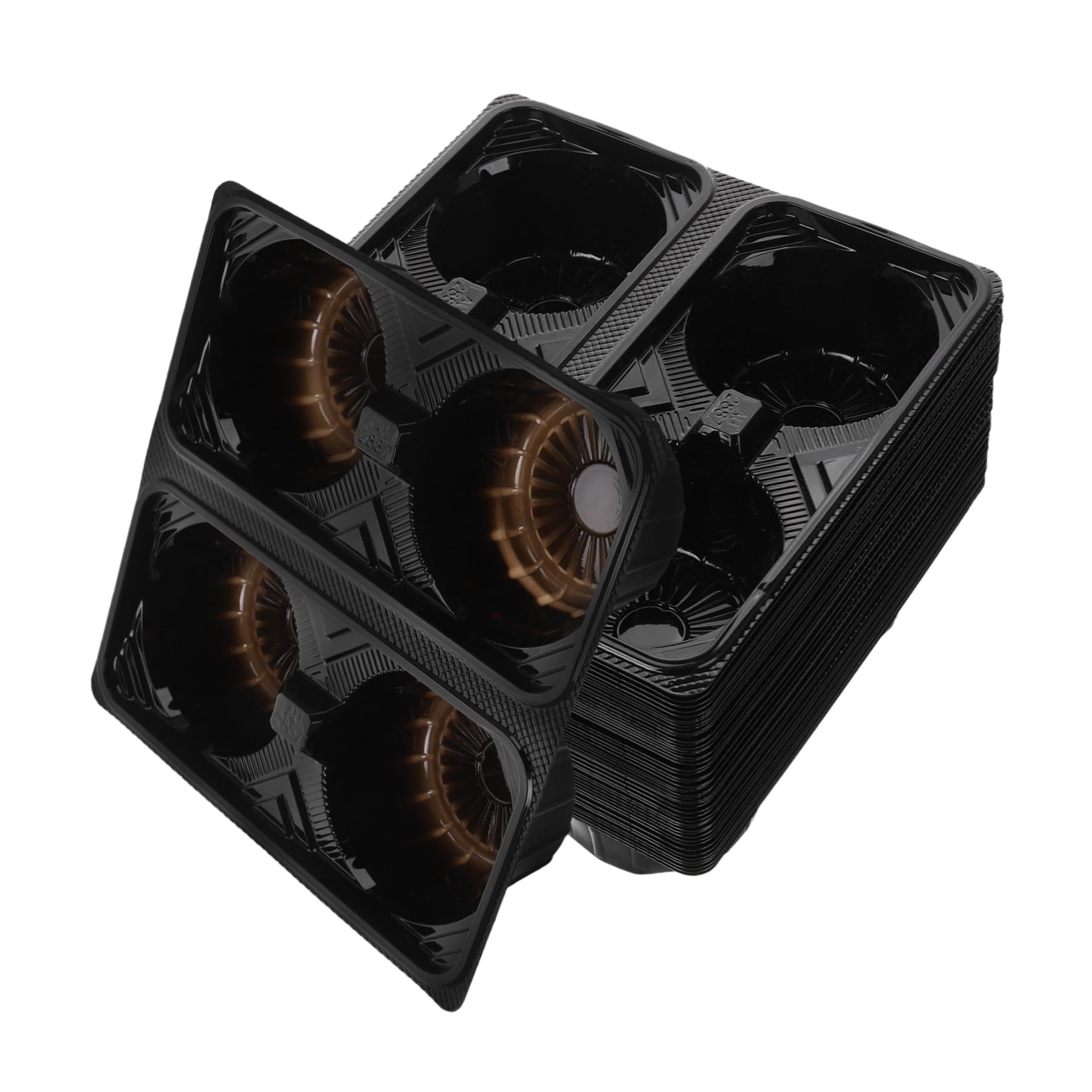 BUGUUYO 50Pcs Coffee Cup Carrier Tray for Takeout Sturdy Slot Beverage Holder for Coffee Milk Tea and Other Drinks Convenient Packing Supply