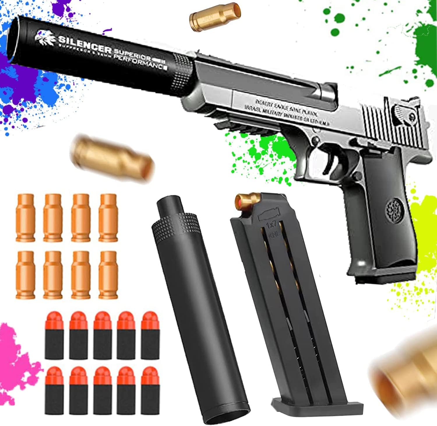 XIZHENG Cool Fake Toy Gun with Rubber Bullet