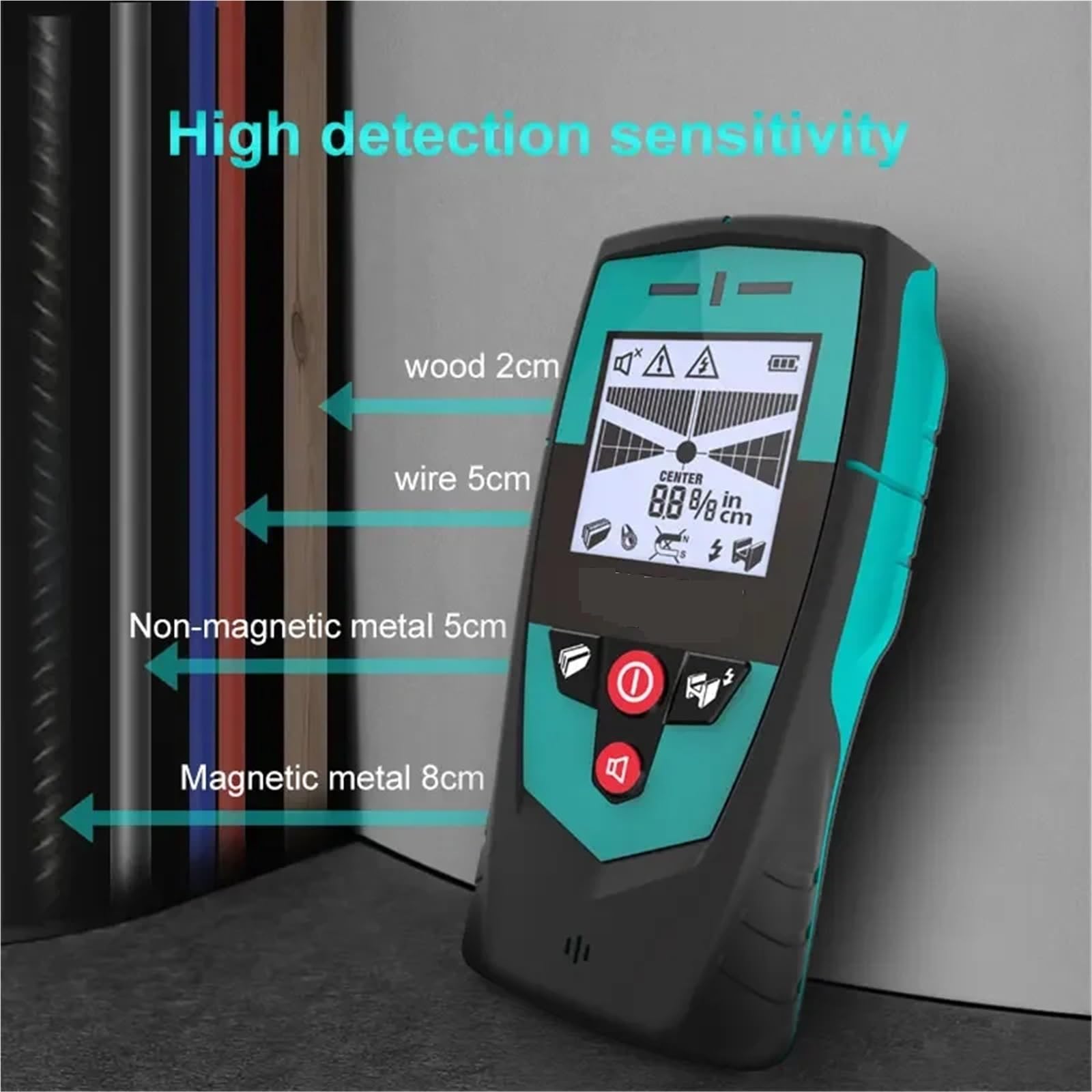 Escáner de Pared, Detector de pared multifunción, sensor de área, detector de metales, detector de vigas portátil, escáner de pared, detector de cables