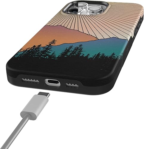 Vista 650 de Casely Funda para iPhone 15 Pro Jardín Secreto Flores mixtas Funda atrevida Compatible con MagSafe y botón de acción Jardín Secreto Floral