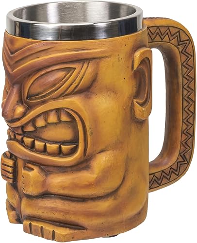 Miniatura 4 de SUMMIT COLLECTION Tiki - Taza de cóctel de 16 onzas líquidas, jarra de cerveza Mai Tai Punch Piña Colada Tropical Drinkware