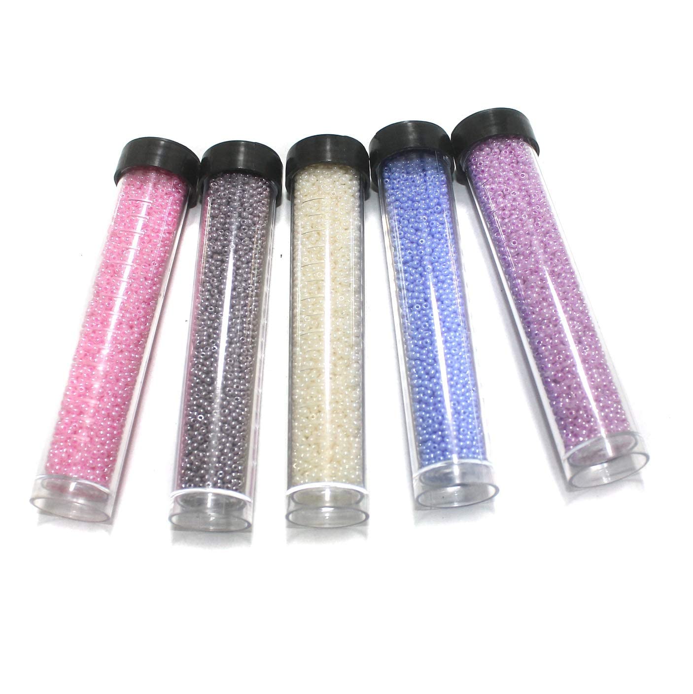 Beadsnfashion Preciosa Glass Seed Round Beads Multi Colors, Size 11/0 (2mm) for Beading, Jewellery Making, Embroidery & Craft Projects (Design XII)