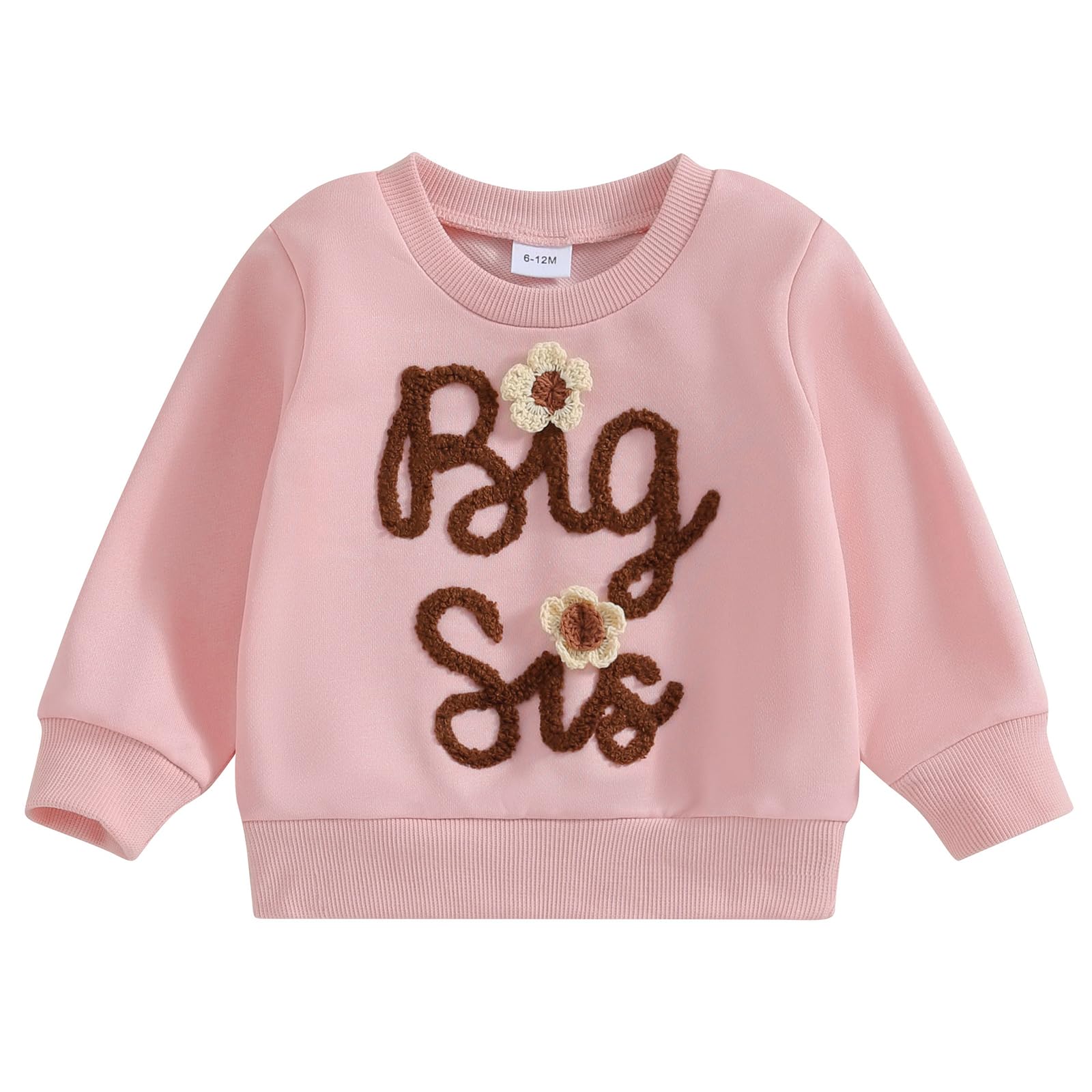 Bébé Fille Sweat-Shirt Sœurs Bébé Fille Lil/BIG Sis Sweat-Shirt Sweat-Shirt De La Sœur Lettres À Manches Longues Broderie Automne Sweatshirt Body Big Sister Little Sister Outfits