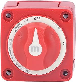 3 position battery switch-Acouto Battery On Off Switch Marine 300A Battery Switch 3 Position Dual Circuit Power Disconnect Cut Off Isolator for Marine Boat Car Truck Trailer RV