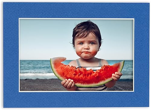 Miniatura 6 de Tapete de 5 x 7 para marco de 8 x 10 pulgadas, tablero precortado sin ácidos, color azul rey de 5 x 7 pulgadas, mate, hecho para adaptarse a un