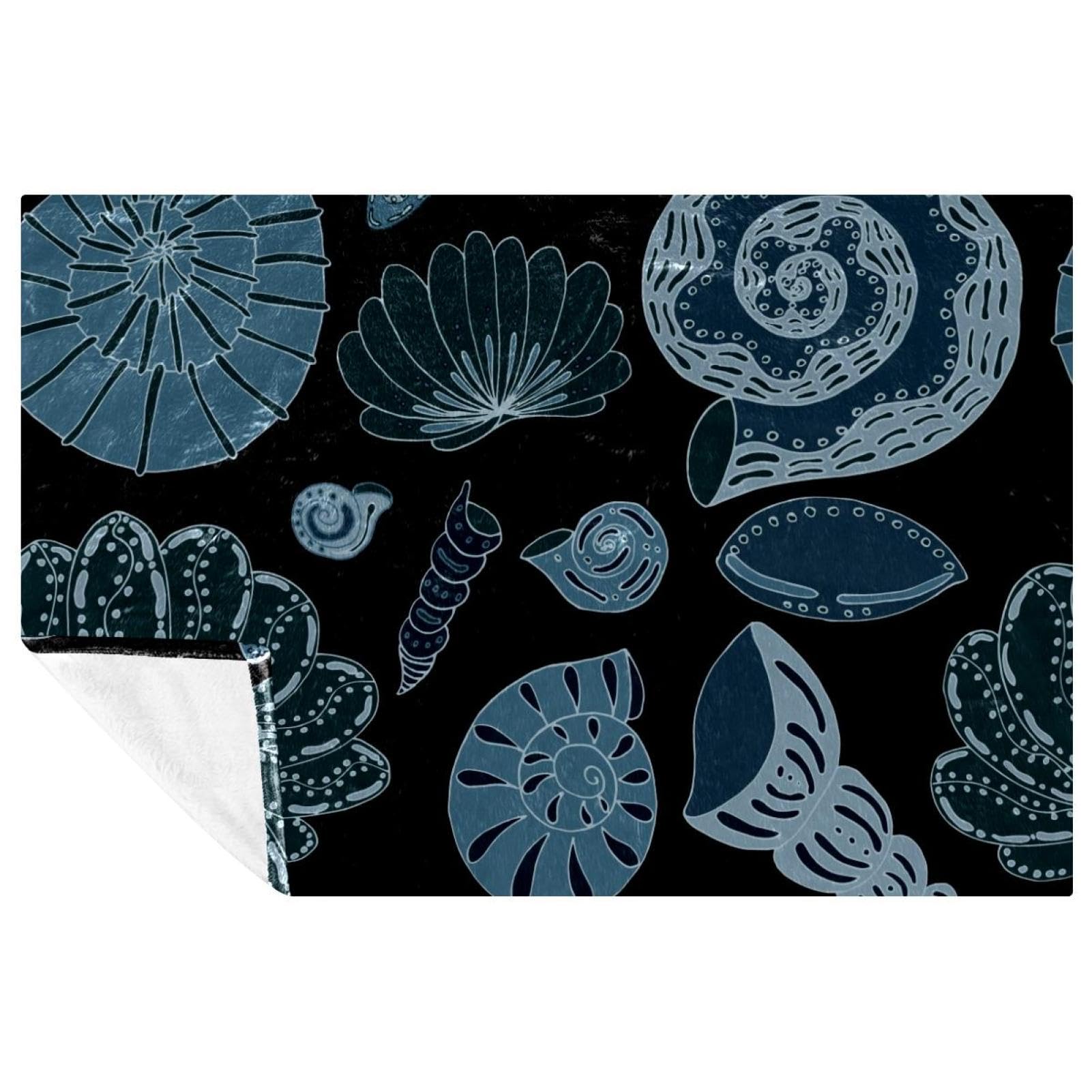 Couverture douce bleue marine 150x100 cm pour lit et canapé