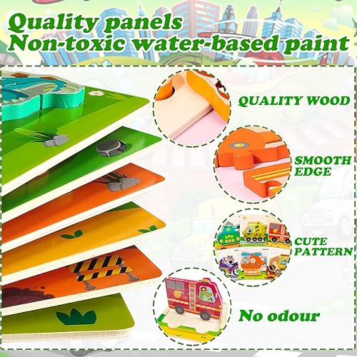 Miniatura 3 de Rompecabezas de madera para niños pequeños, rompecabezas de dinosaurio de gran tamaño de 2 piezas, rompecabezas de madera para niños de 2, 3, 4, 5