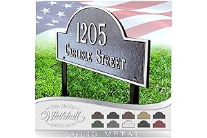Whitehall Cast Metal Address Sign - Make Your Home Address Stand Out